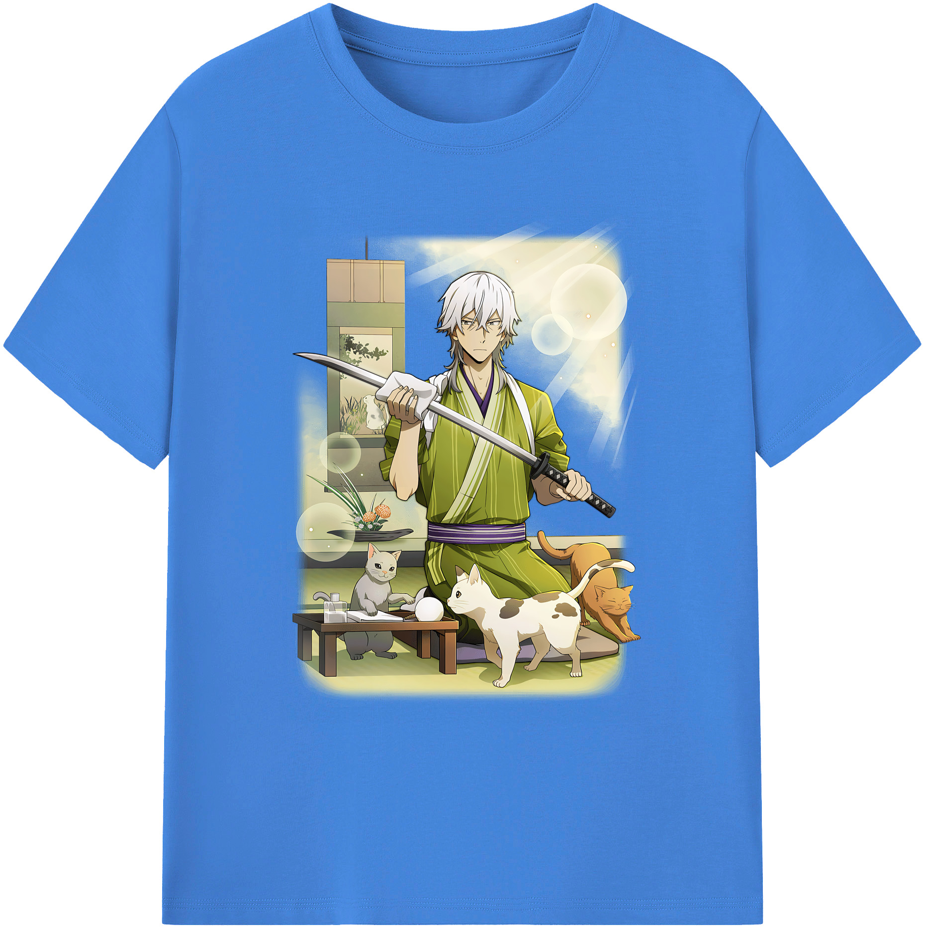 （画像用） 文豪ストレイドッグス Bungo Stray Dogs 綿100％ メンズ半袖Tシャツ｜肌触りやわらか＆通気性