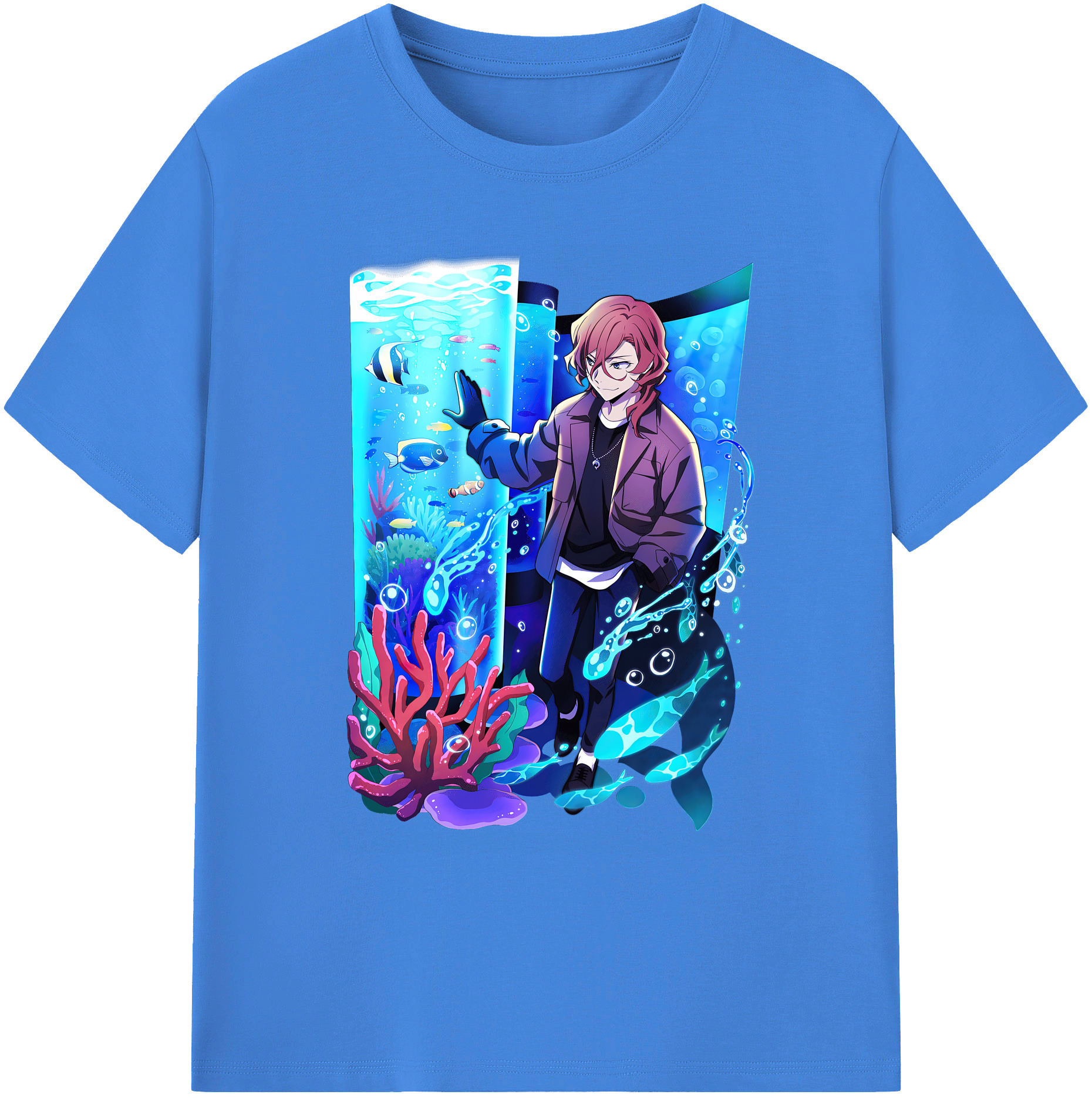 （画像用） 文豪ストレイドッグス Bungo Stray Dogs 綿100％ メンズ半袖Tシャツ｜肌触りやわらか＆通気性