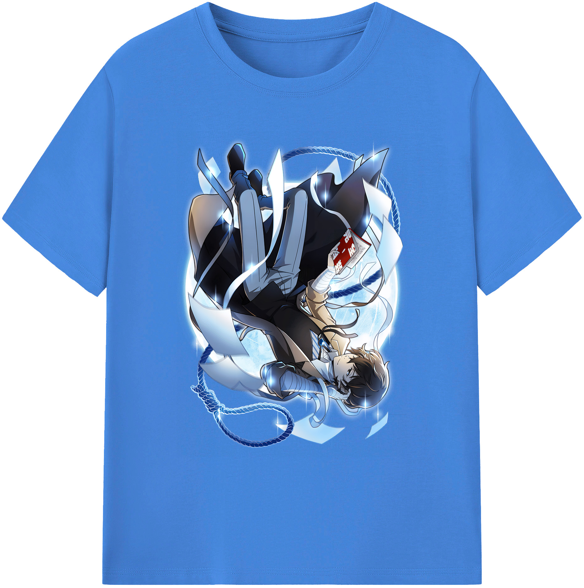（画像用） 文豪ストレイドッグス Bungo Stray Dogs 綿100％ メンズ半袖Tシャツ｜肌触りやわらか＆通気性