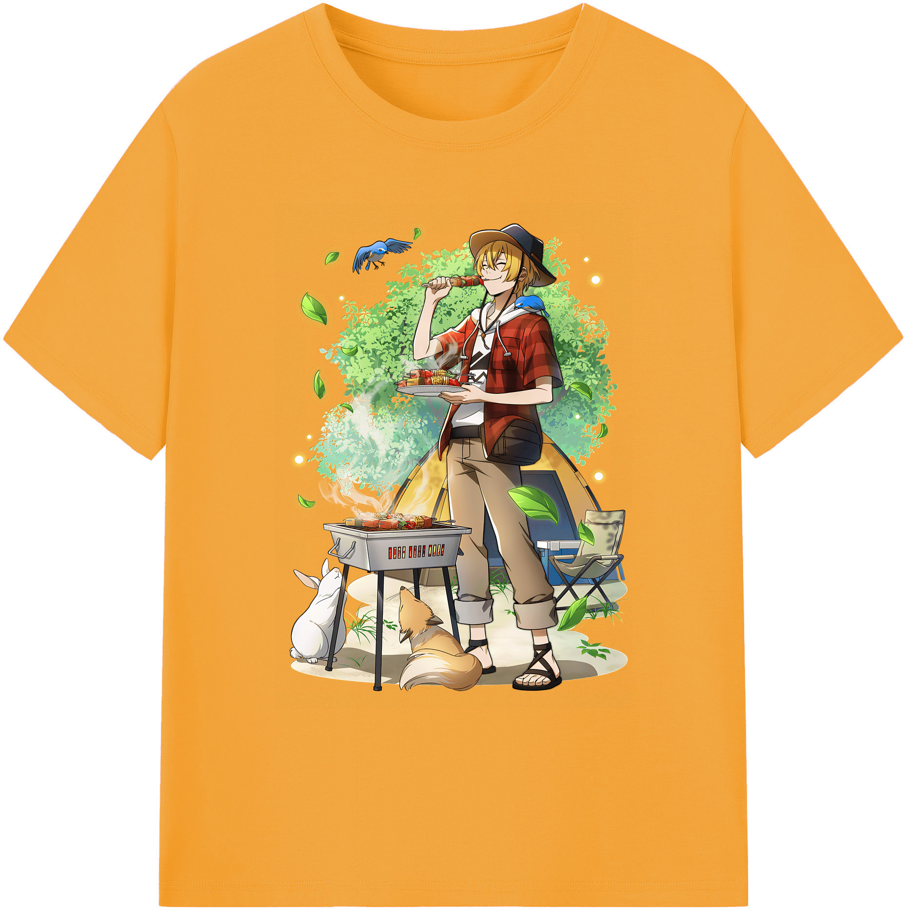 （画像用） 文豪ストレイドッグス Bungo Stray Dogs 綿100％ メンズ半袖Tシャツ｜肌触りやわらか＆通気性