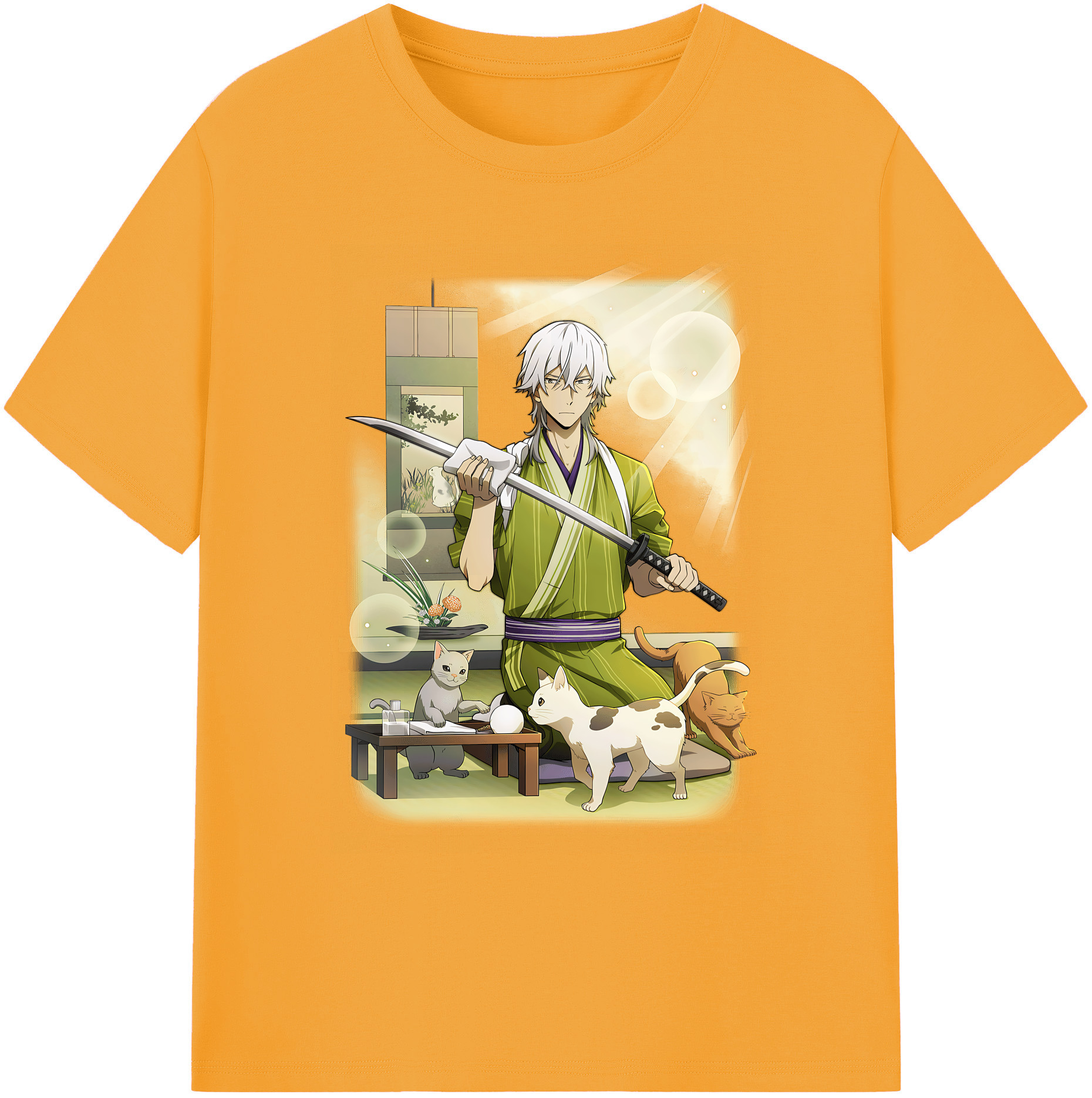 （画像用） 文豪ストレイドッグス Bungo Stray Dogs 綿100％ メンズ半袖Tシャツ｜肌触りやわらか＆通気性