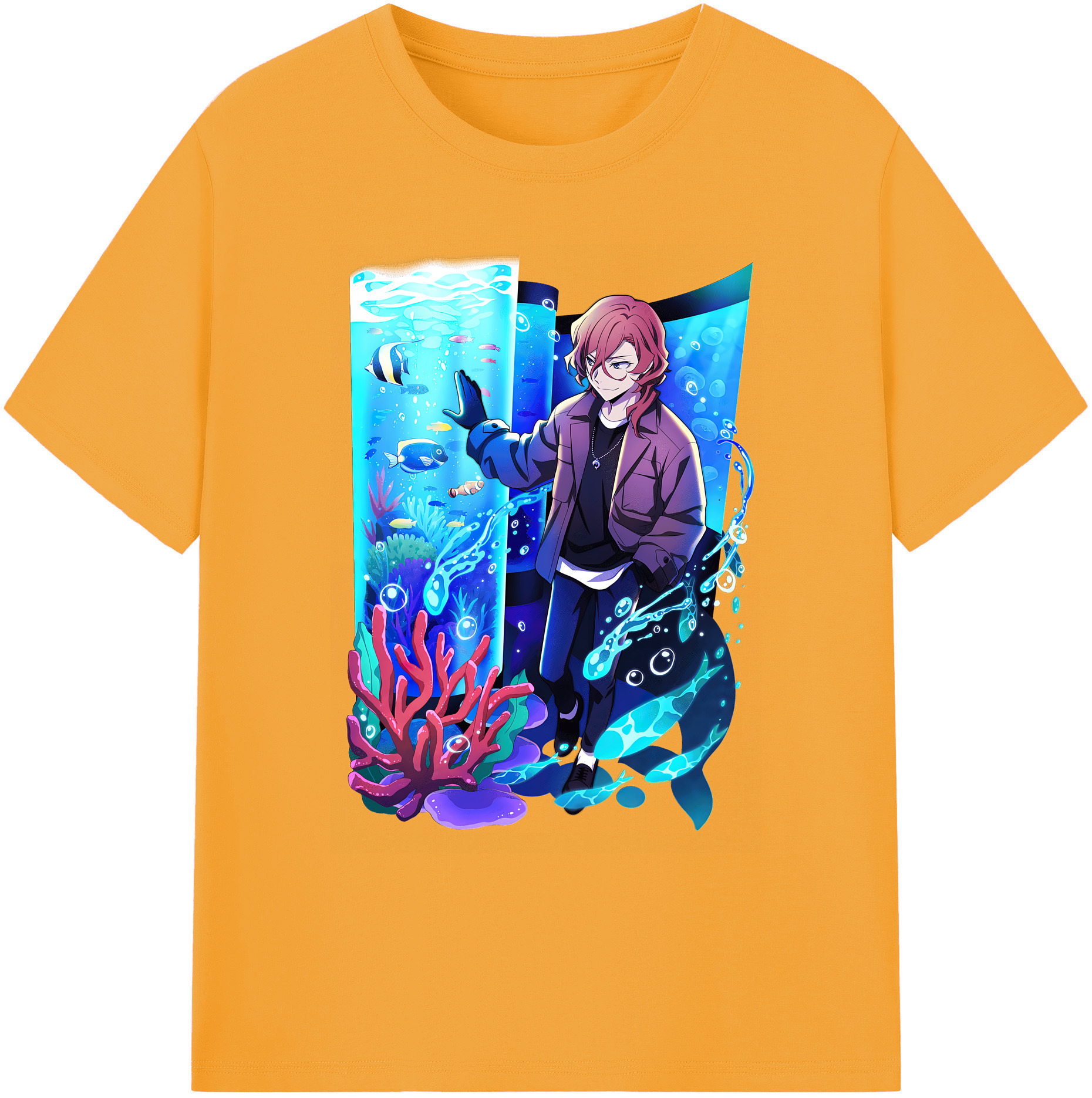 （画像用） 文豪ストレイドッグス Bungo Stray Dogs 綿100％ メンズ半袖Tシャツ｜肌触りやわらか＆通気性