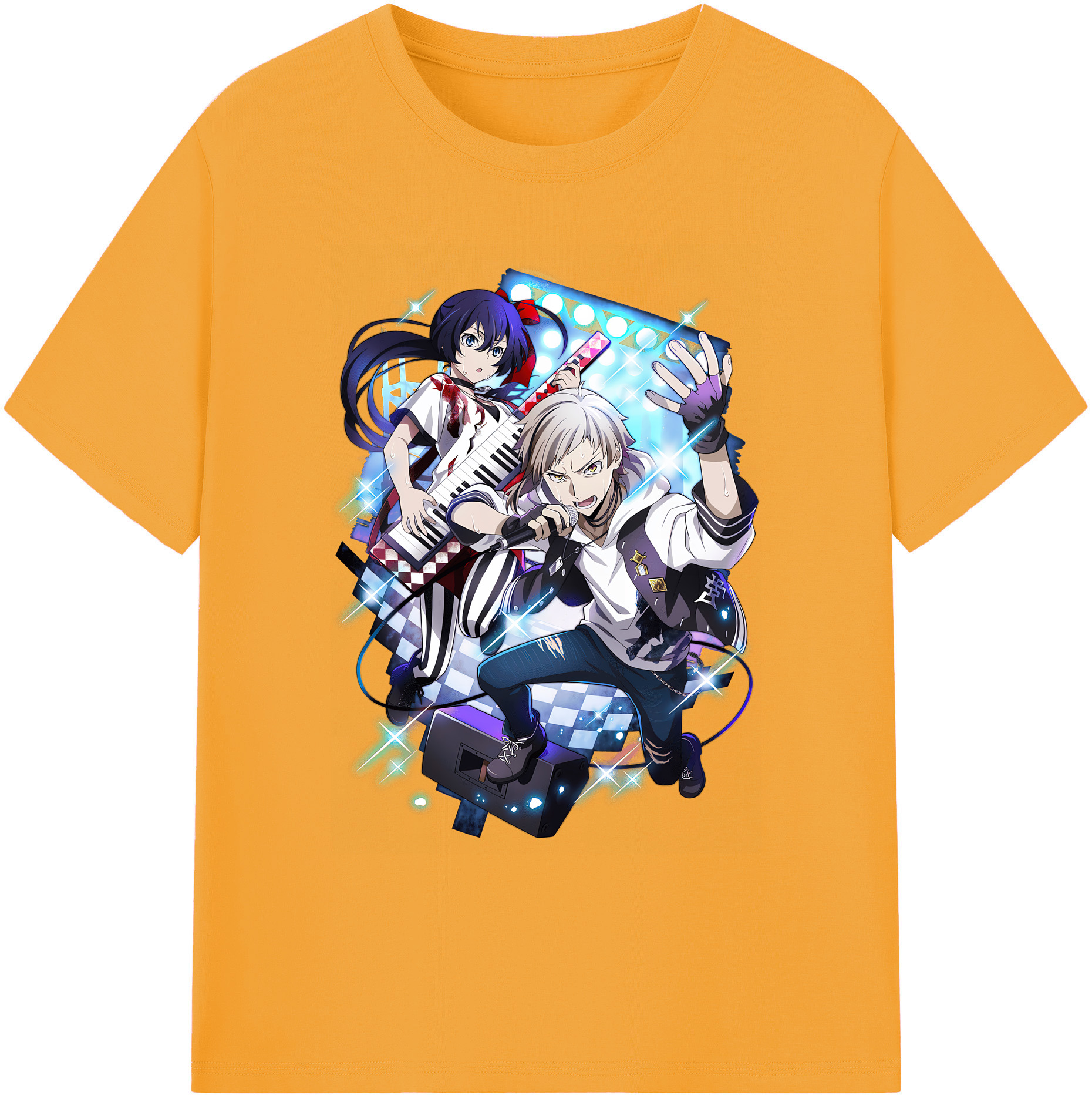 （画像用） 文豪ストレイドッグス Bungo Stray Dogs 綿100％ メンズ半袖Tシャツ｜肌触りやわらか＆通気性