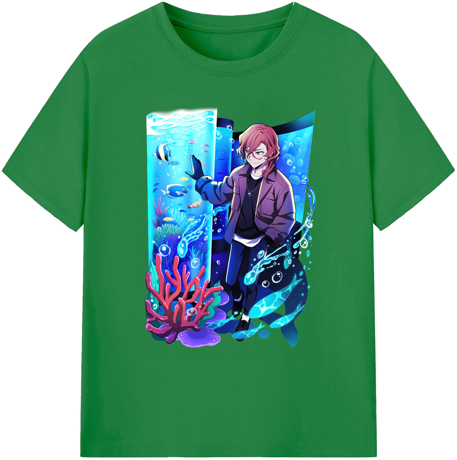 （画像用） 文豪ストレイドッグス Bungo Stray Dogs 綿100％ メンズ半袖Tシャツ｜肌触りやわらか＆通気性