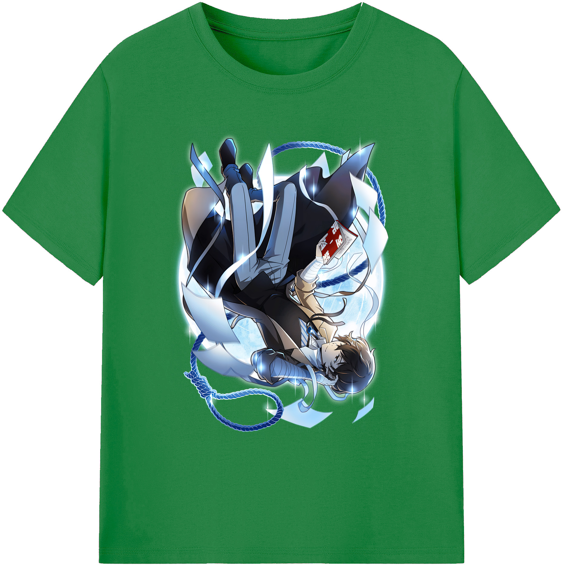 （画像用） 文豪ストレイドッグス Bungo Stray Dogs 綿100％ メンズ半袖Tシャツ｜肌触りやわらか＆通気性
