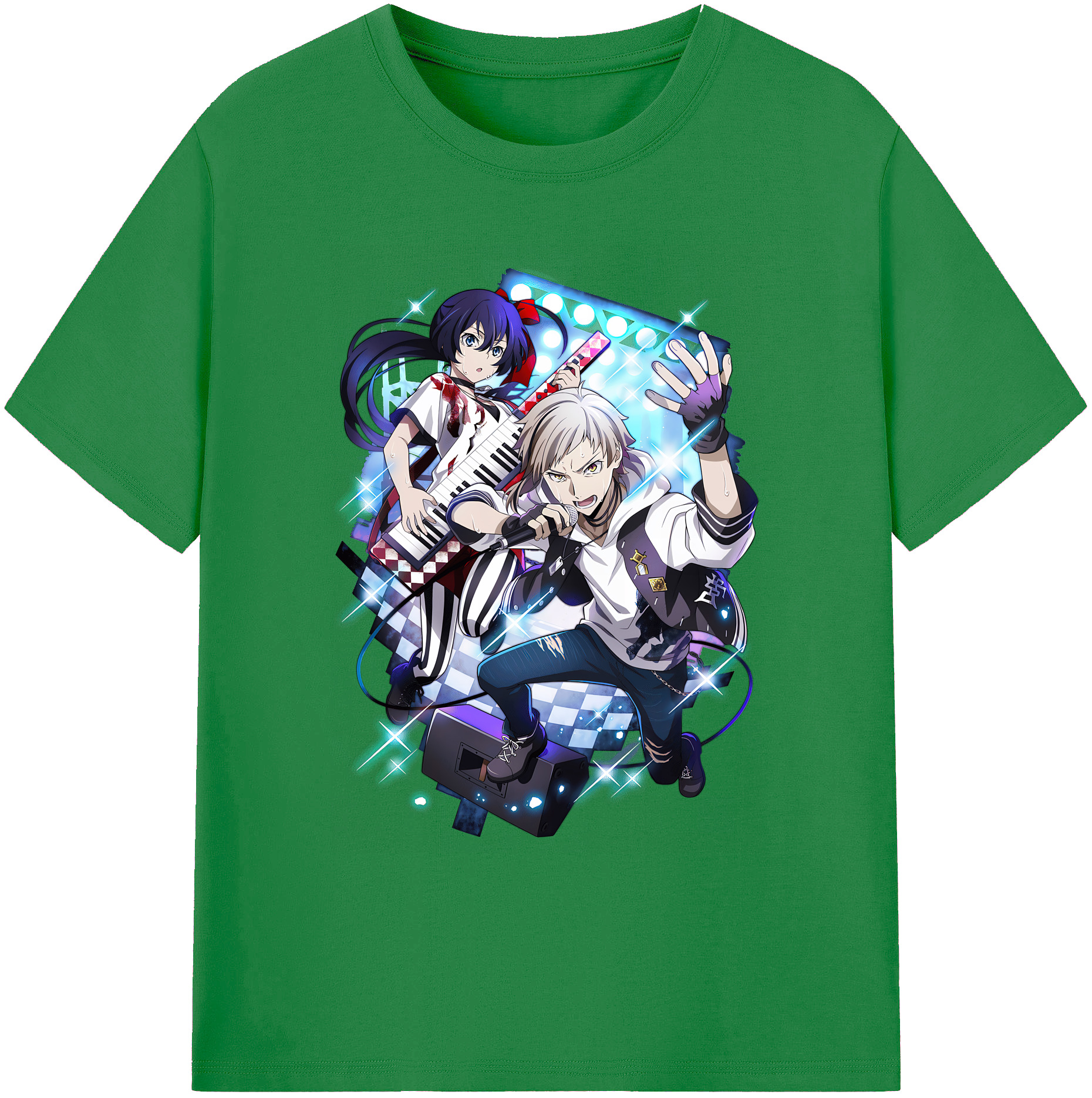 （画像用） 文豪ストレイドッグス Bungo Stray Dogs 綿100％ メンズ半袖Tシャツ｜肌触りやわらか＆通気性