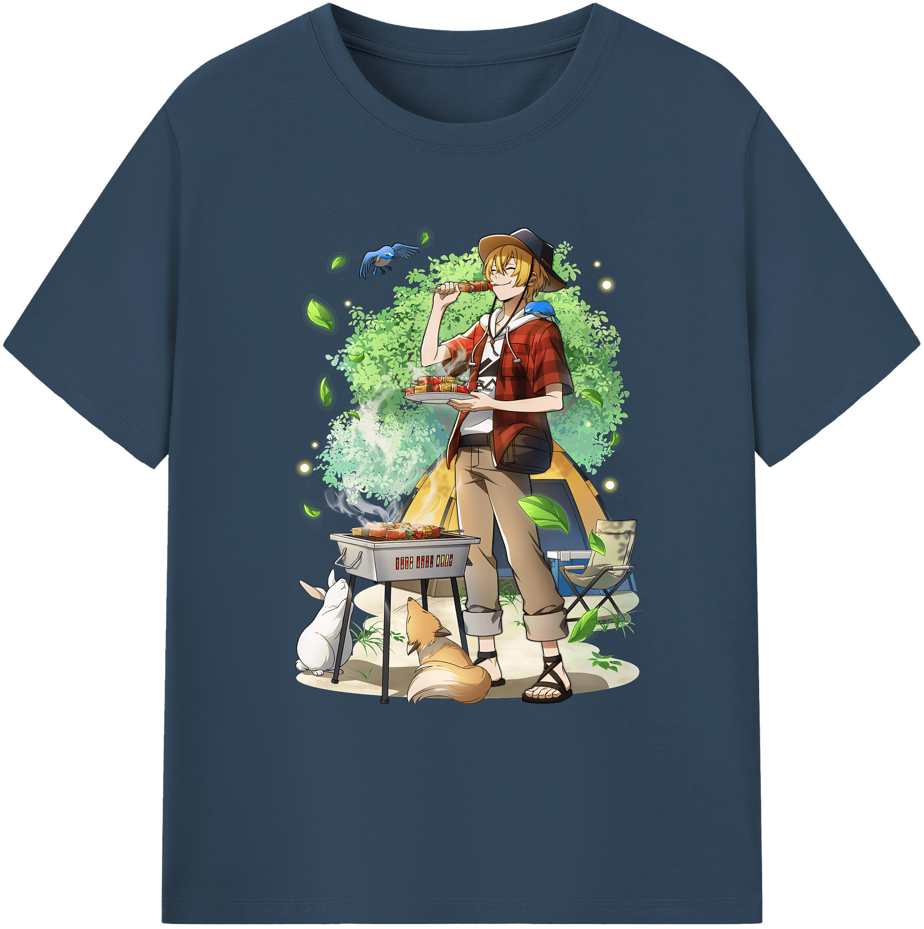 （画像用） 文豪ストレイドッグス Bungo Stray Dogs 綿100％ メンズ半袖Tシャツ｜肌触りやわらか＆通気性