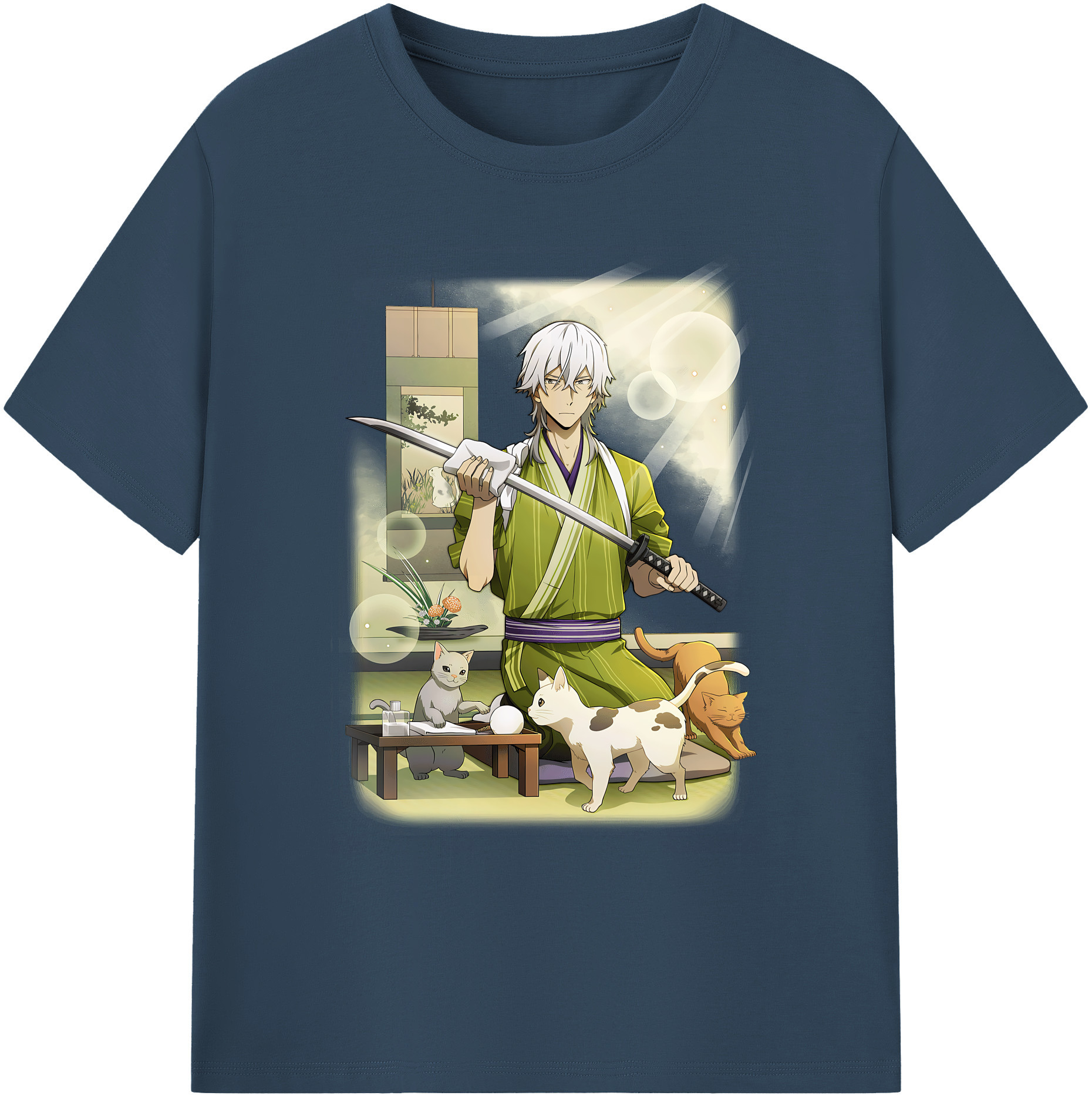 （画像用） 文豪ストレイドッグス Bungo Stray Dogs 綿100％ メンズ半袖Tシャツ｜肌触りやわらか＆通気性