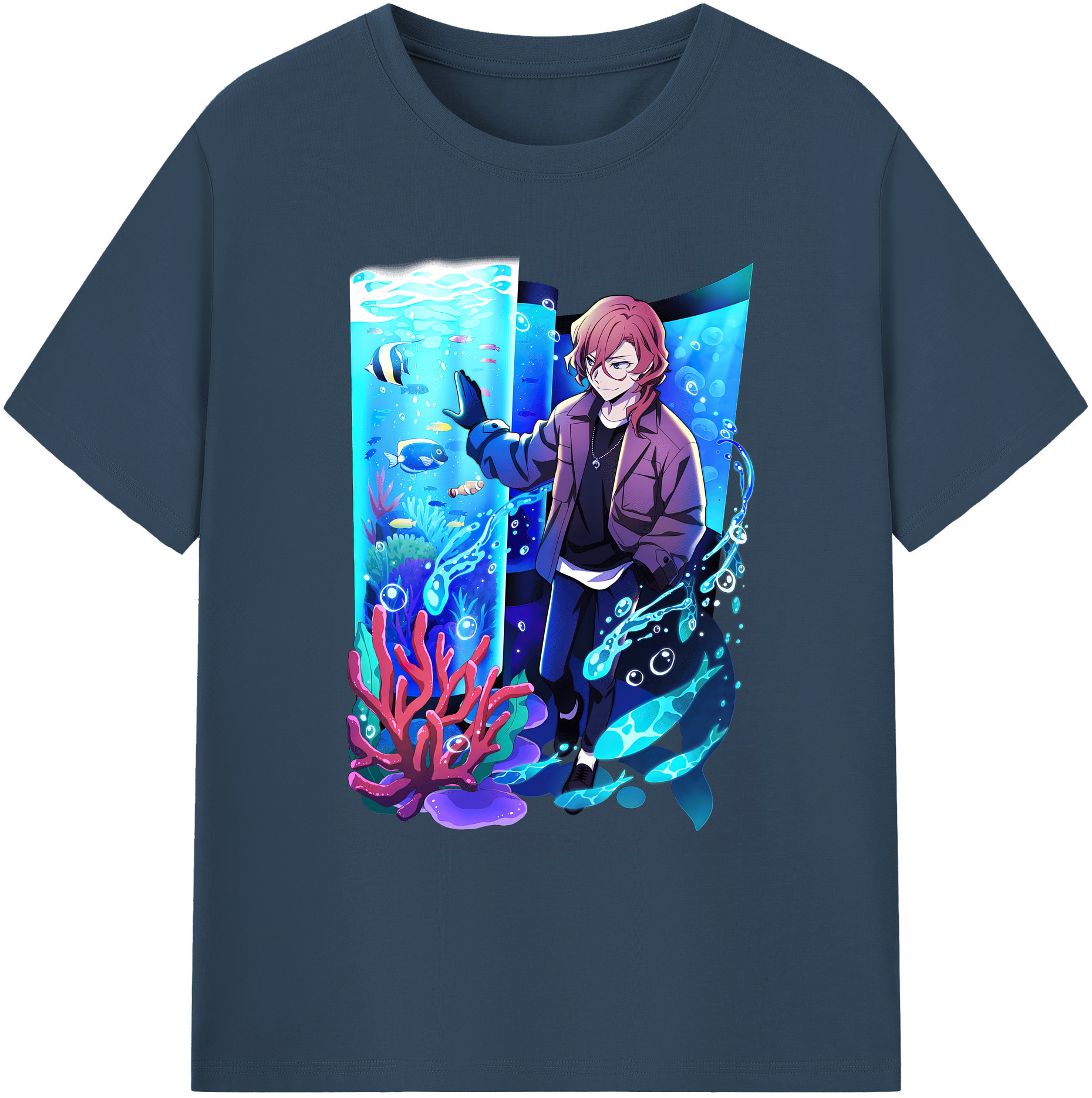（画像用） 文豪ストレイドッグス Bungo Stray Dogs 綿100％ メンズ半袖Tシャツ｜肌触りやわらか＆通気性