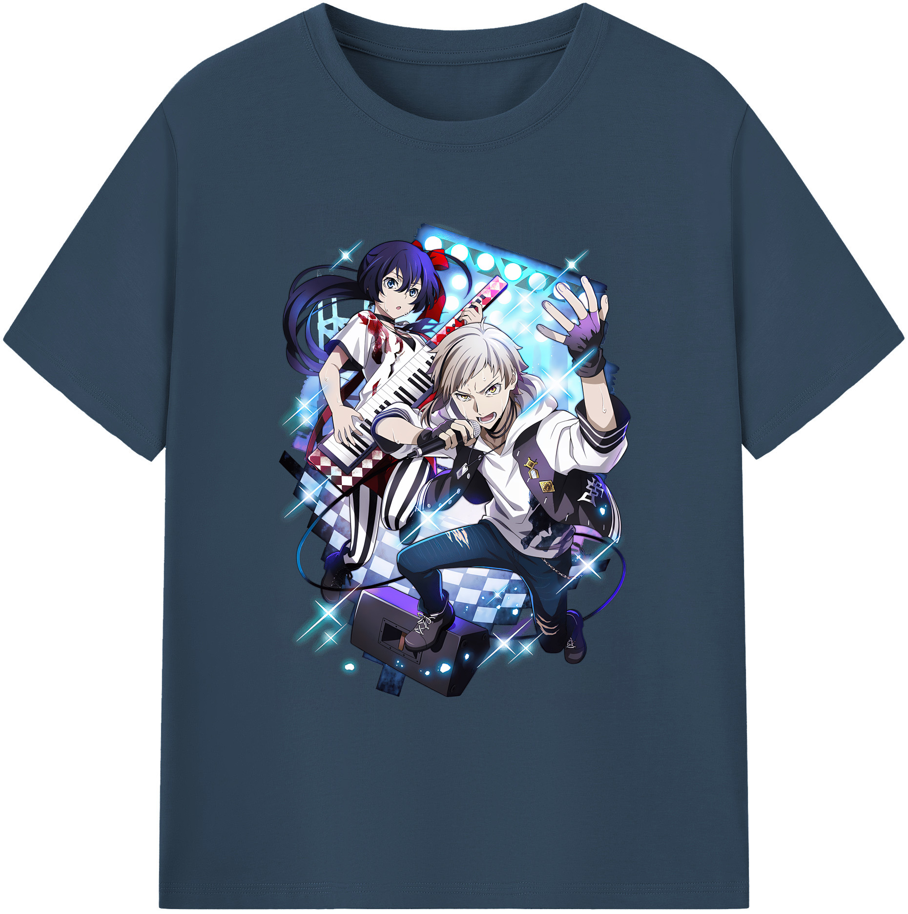 （画像用） 文豪ストレイドッグス Bungo Stray Dogs 綿100％ メンズ半袖Tシャツ｜肌触りやわらか＆通気性