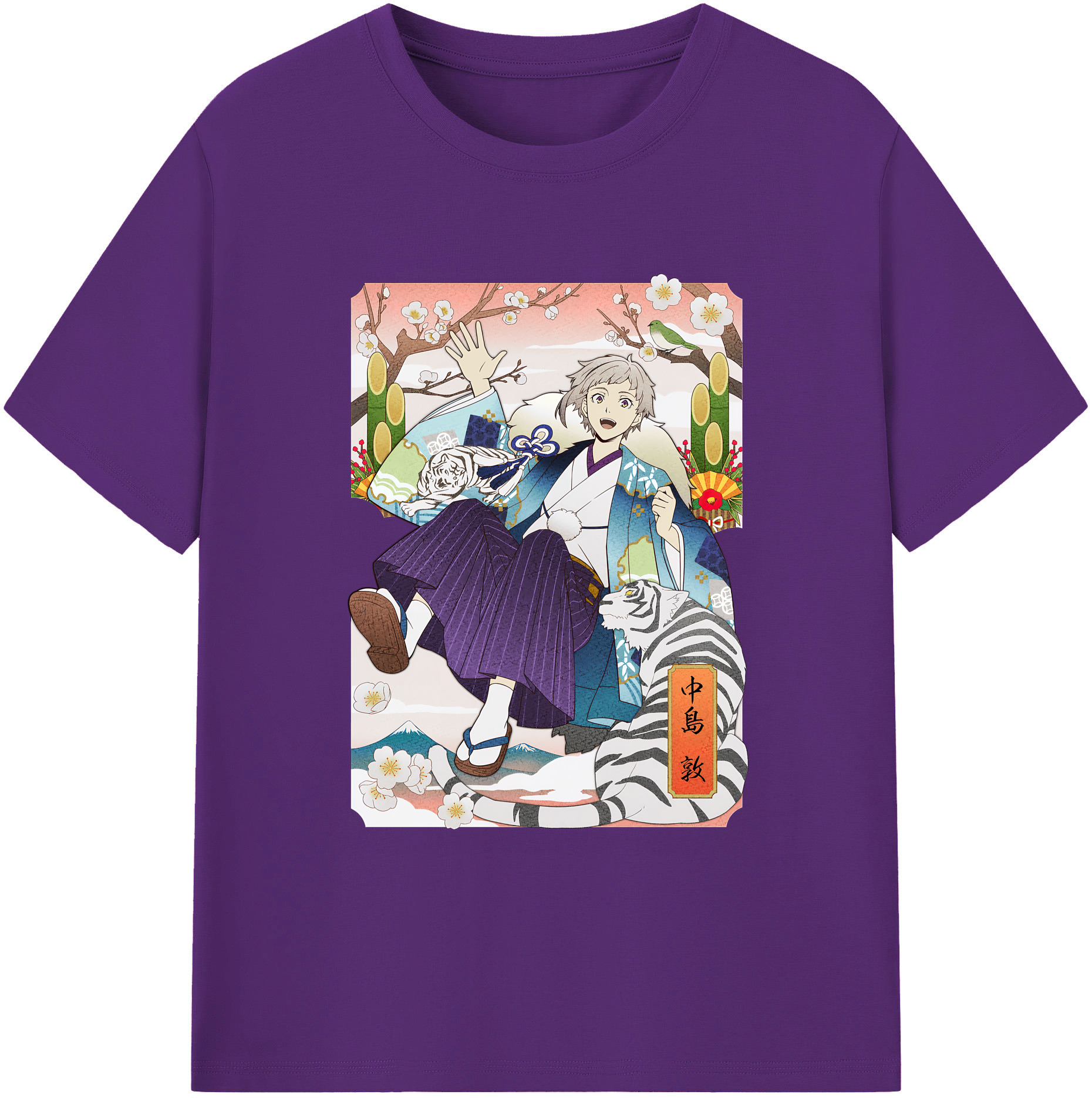 （画像用） 文豪ストレイドッグス Bungo Stray Dogs 綿100％ メンズ半袖Tシャツ｜肌触りやわらか＆通気性