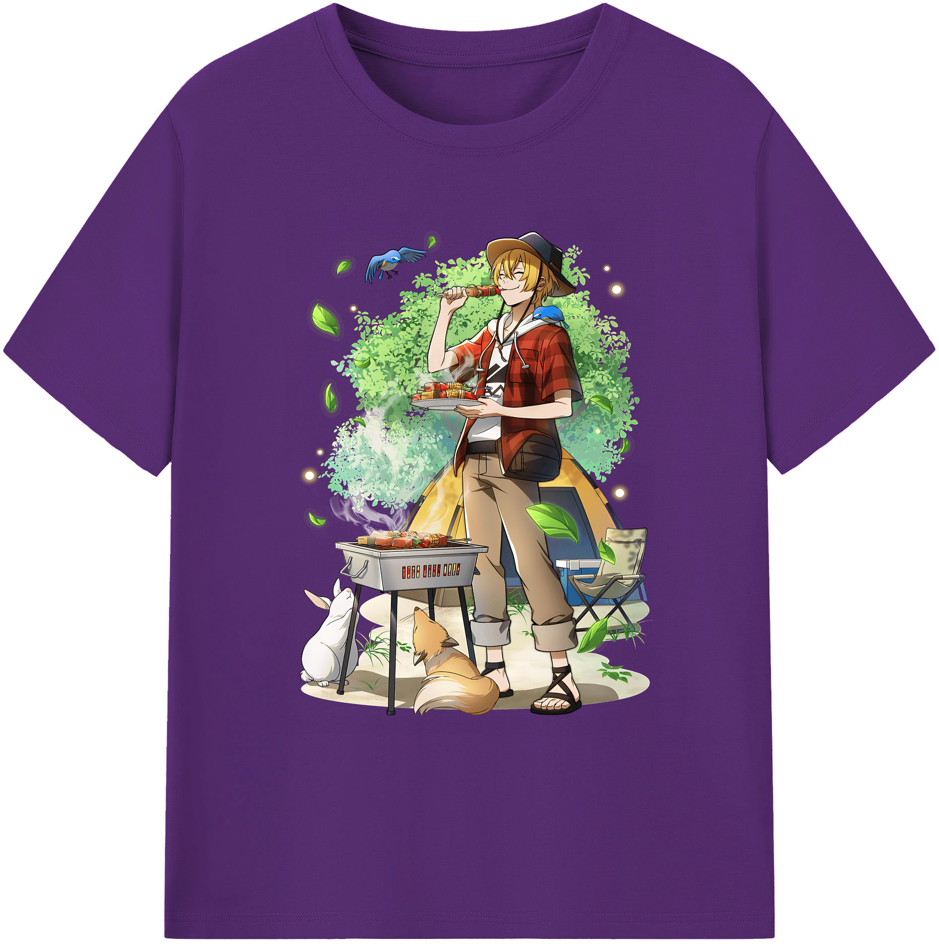 （画像用） 文豪ストレイドッグス Bungo Stray Dogs 綿100％ メンズ半袖Tシャツ｜肌触りやわらか＆通気性