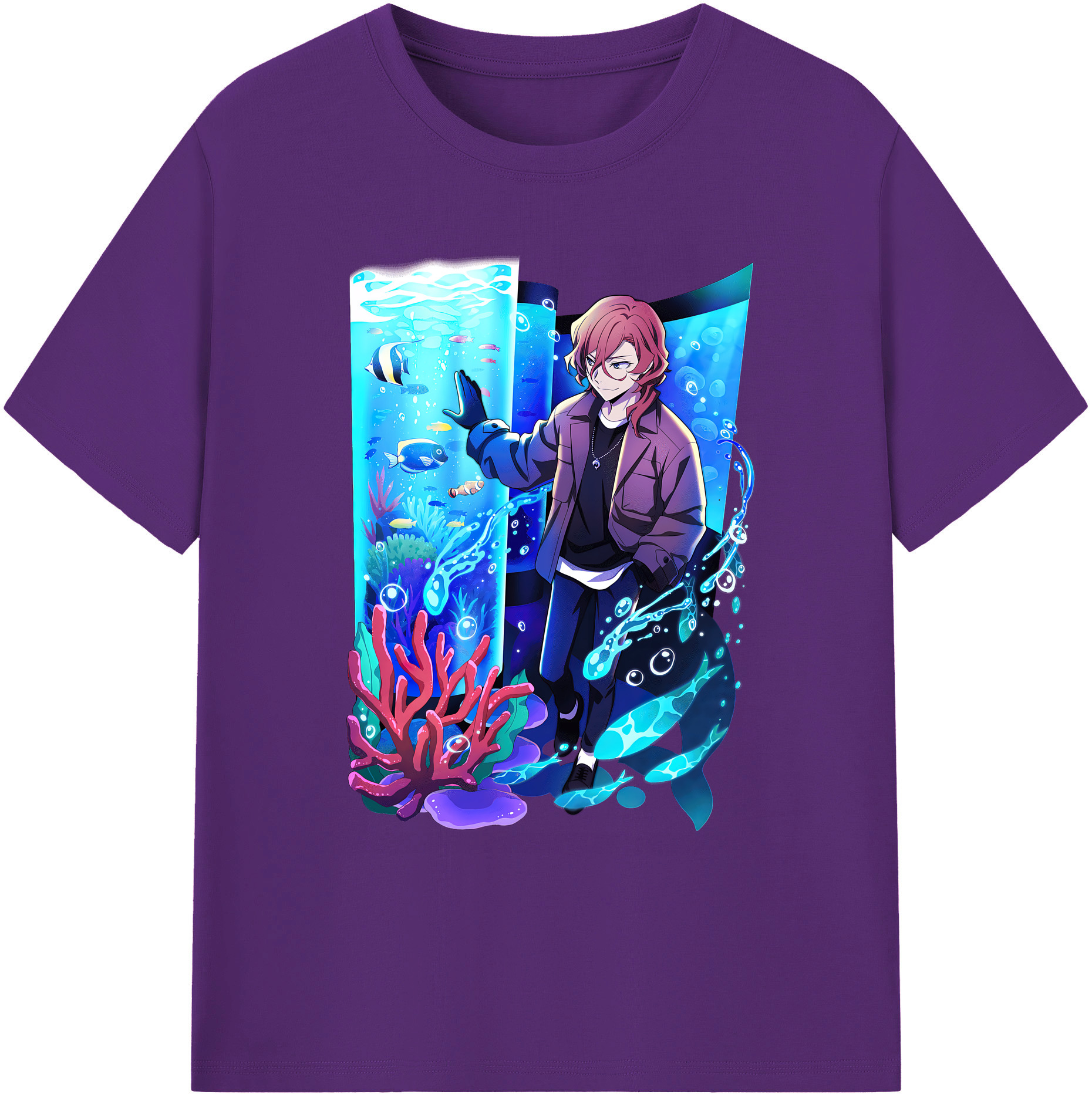 （画像用） 文豪ストレイドッグス Bungo Stray Dogs 綿100％ メンズ半袖Tシャツ｜肌触りやわらか＆通気性