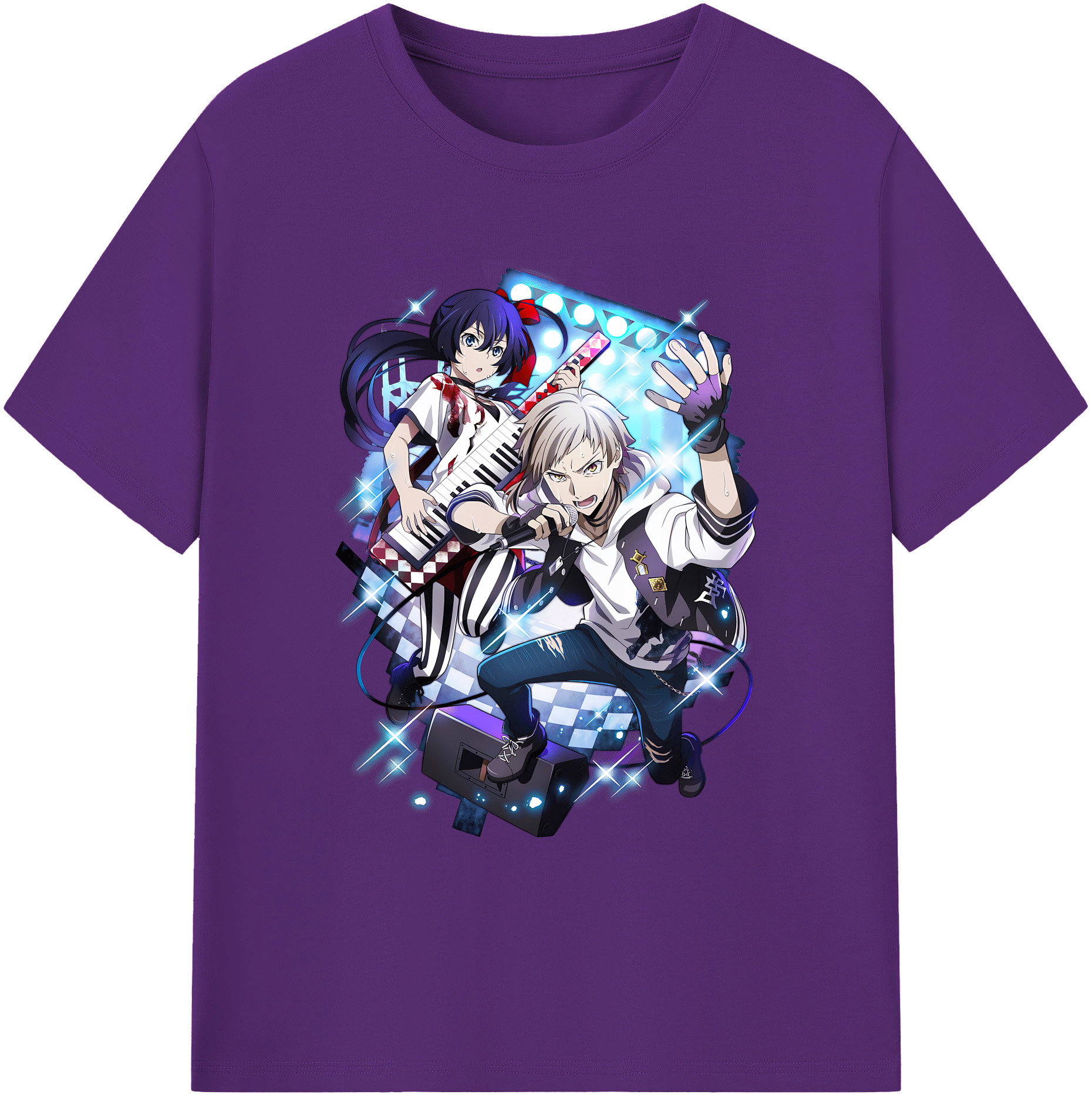 （画像用） 文豪ストレイドッグス Bungo Stray Dogs 綿100％ メンズ半袖Tシャツ｜肌触りやわらか＆通気性