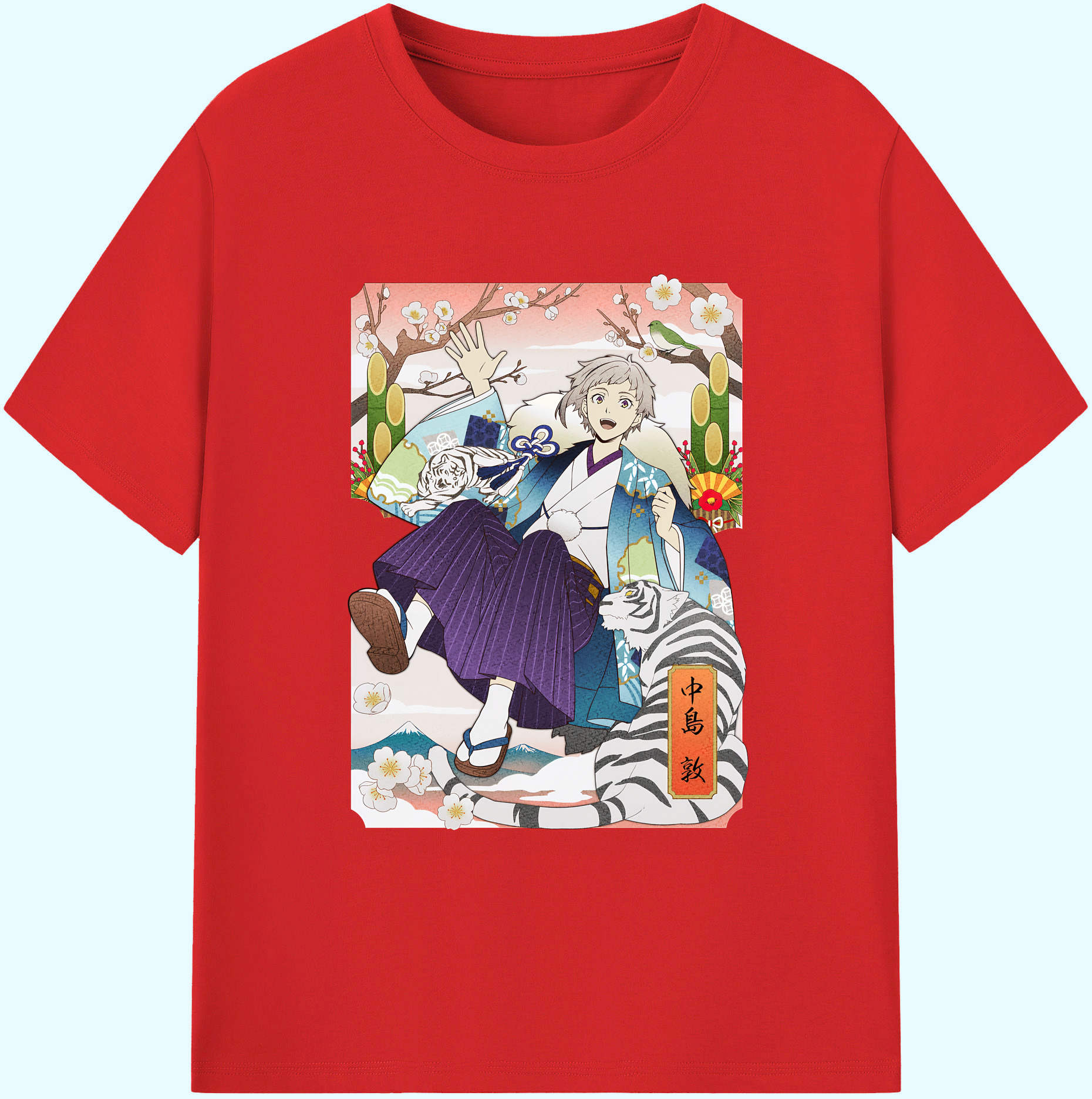 （画像用） 文豪ストレイドッグス Bungo Stray Dogs 綿100％ メンズ半袖Tシャツ｜肌触りやわらか＆通気性