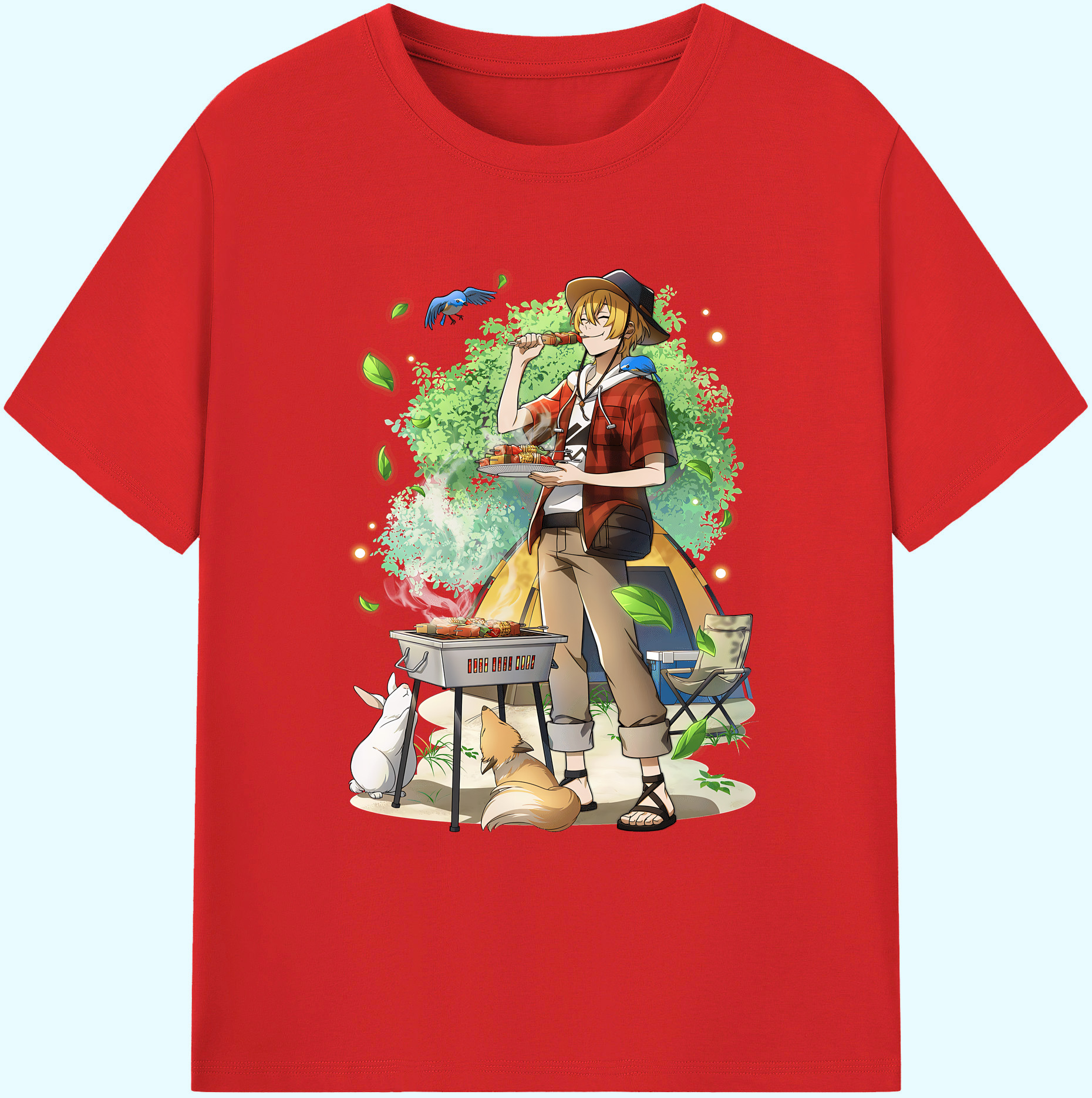 （画像用） 文豪ストレイドッグス Bungo Stray Dogs 綿100％ メンズ半袖Tシャツ｜肌触りやわらか＆通気性