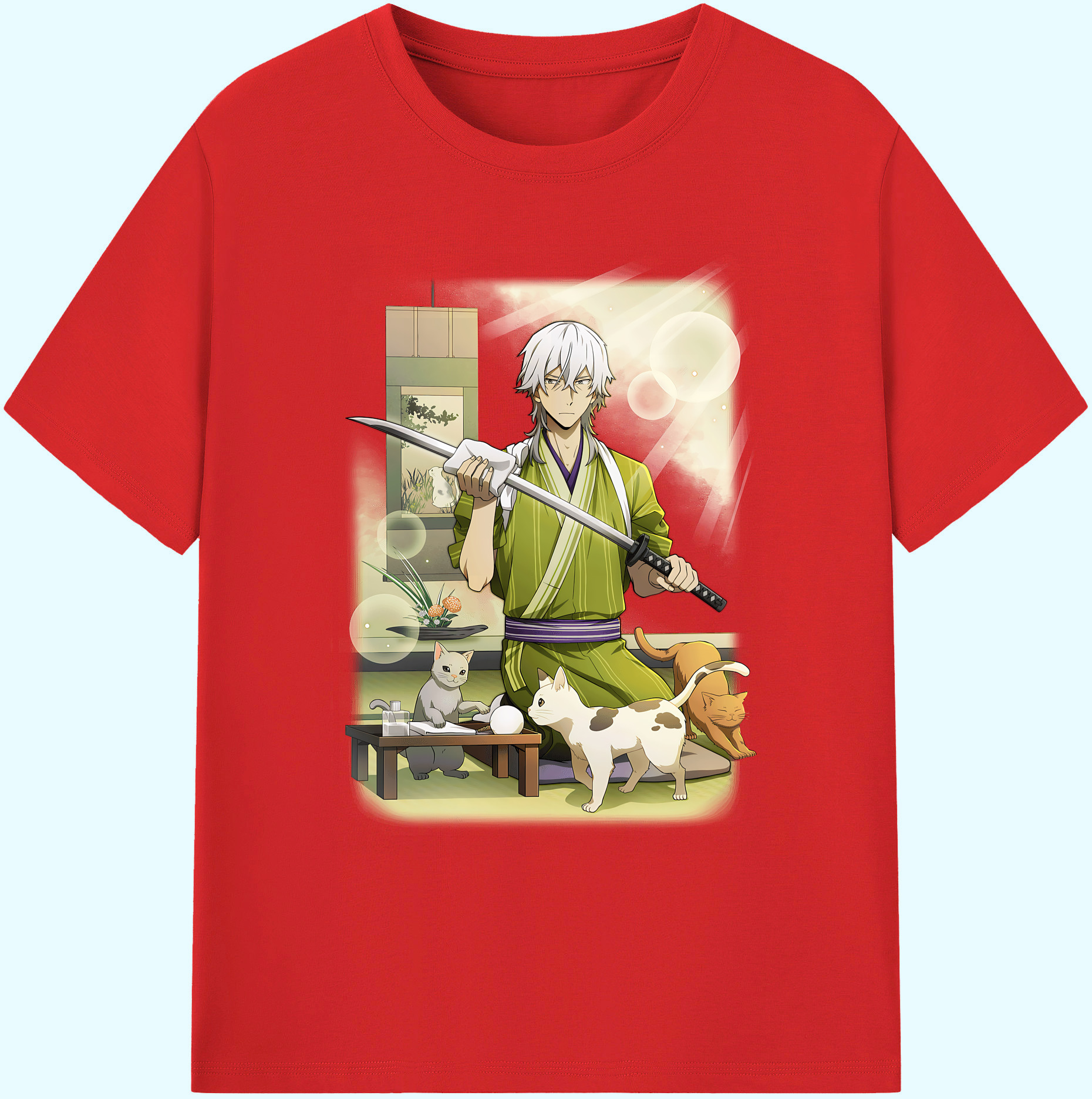（画像用） 文豪ストレイドッグス Bungo Stray Dogs 綿100％ メンズ半袖Tシャツ｜肌触りやわらか＆通気性