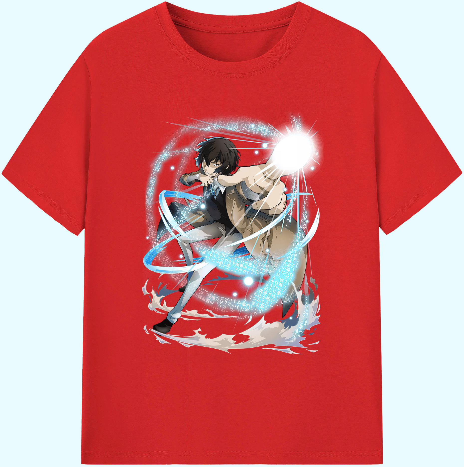 （画像用） 文豪ストレイドッグス Bungo Stray Dogs 綿100％ メンズ半袖Tシャツ｜肌触りやわらか＆通気性