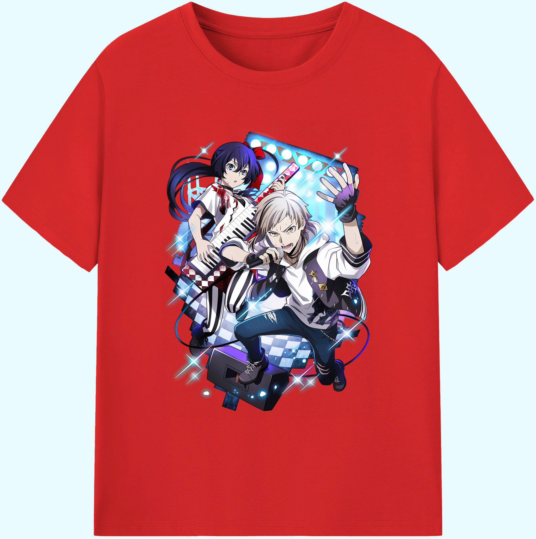 （画像用） 文豪ストレイドッグス Bungo Stray Dogs 綿100％ メンズ半袖Tシャツ｜肌触りやわらか＆通気性