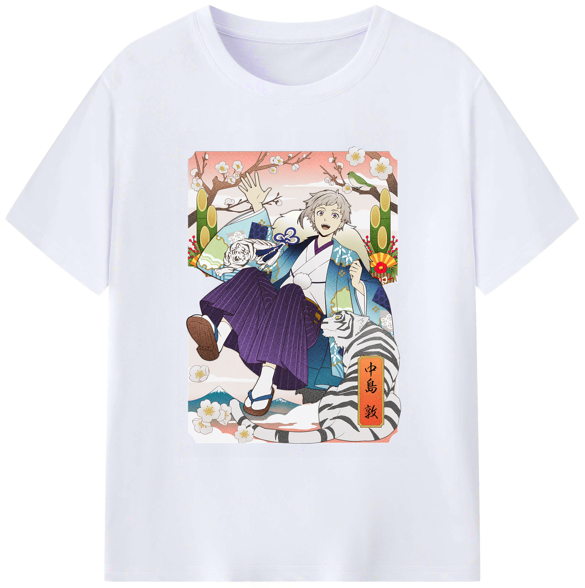 （画像用） 文豪ストレイドッグス Bungo Stray Dogs 綿100％ メンズ半袖Tシャツ｜肌触りやわらか＆通気性