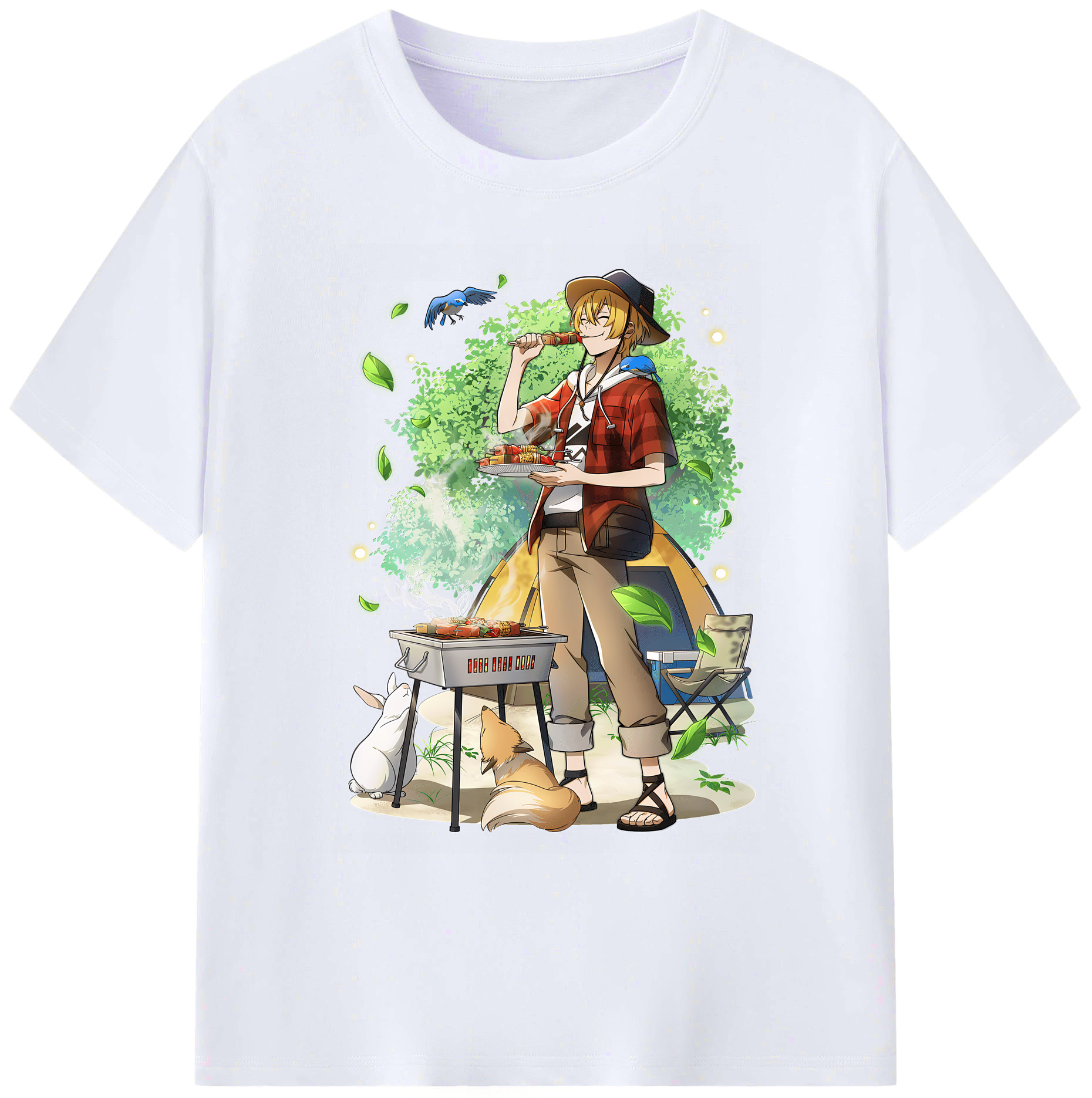 （画像用） 文豪ストレイドッグス Bungo Stray Dogs 綿100％ メンズ半袖Tシャツ｜肌触りやわらか＆通気性