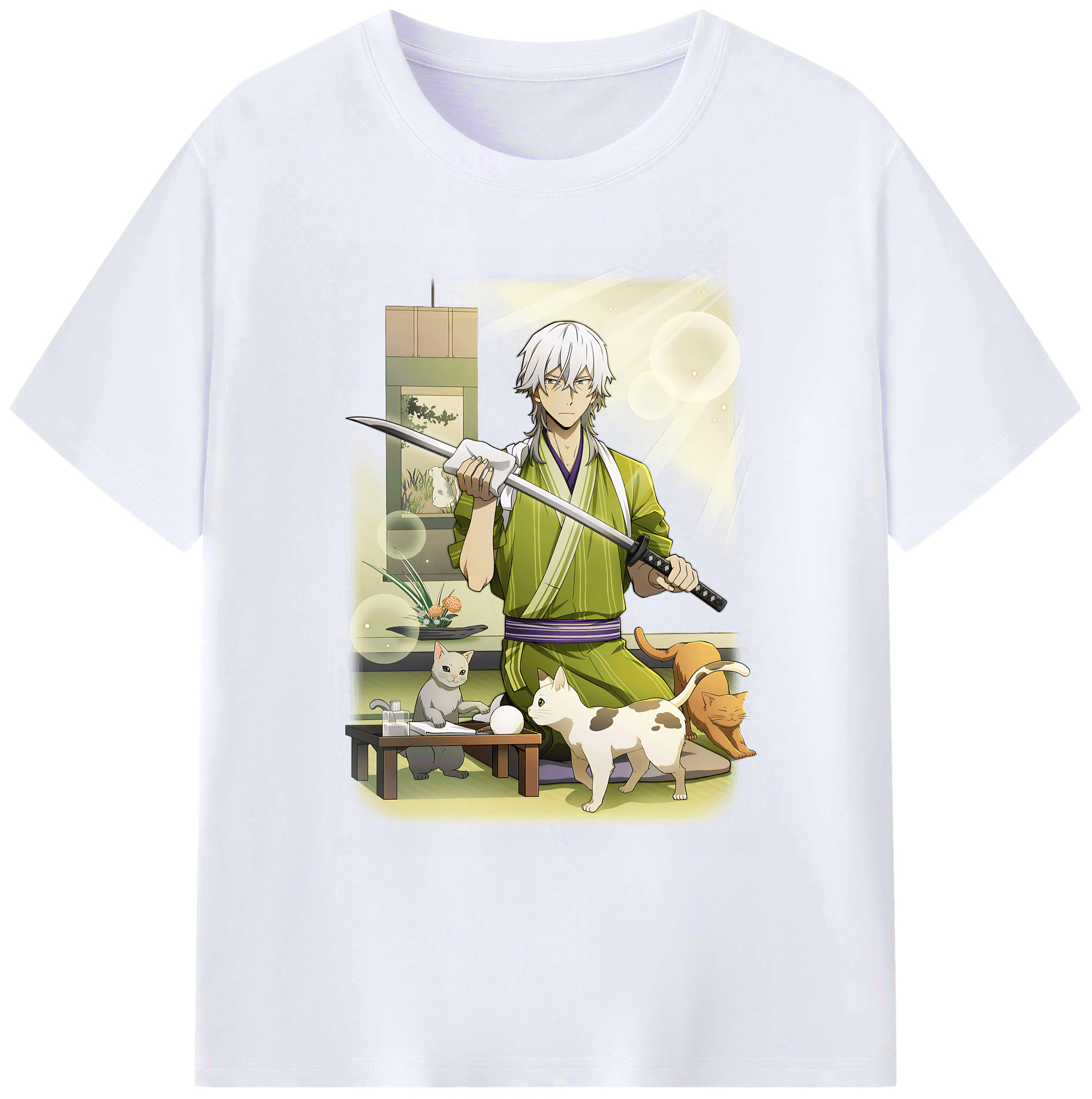 （画像用） 文豪ストレイドッグス Bungo Stray Dogs 綿100％ メンズ半袖Tシャツ｜肌触りやわらか＆通気性