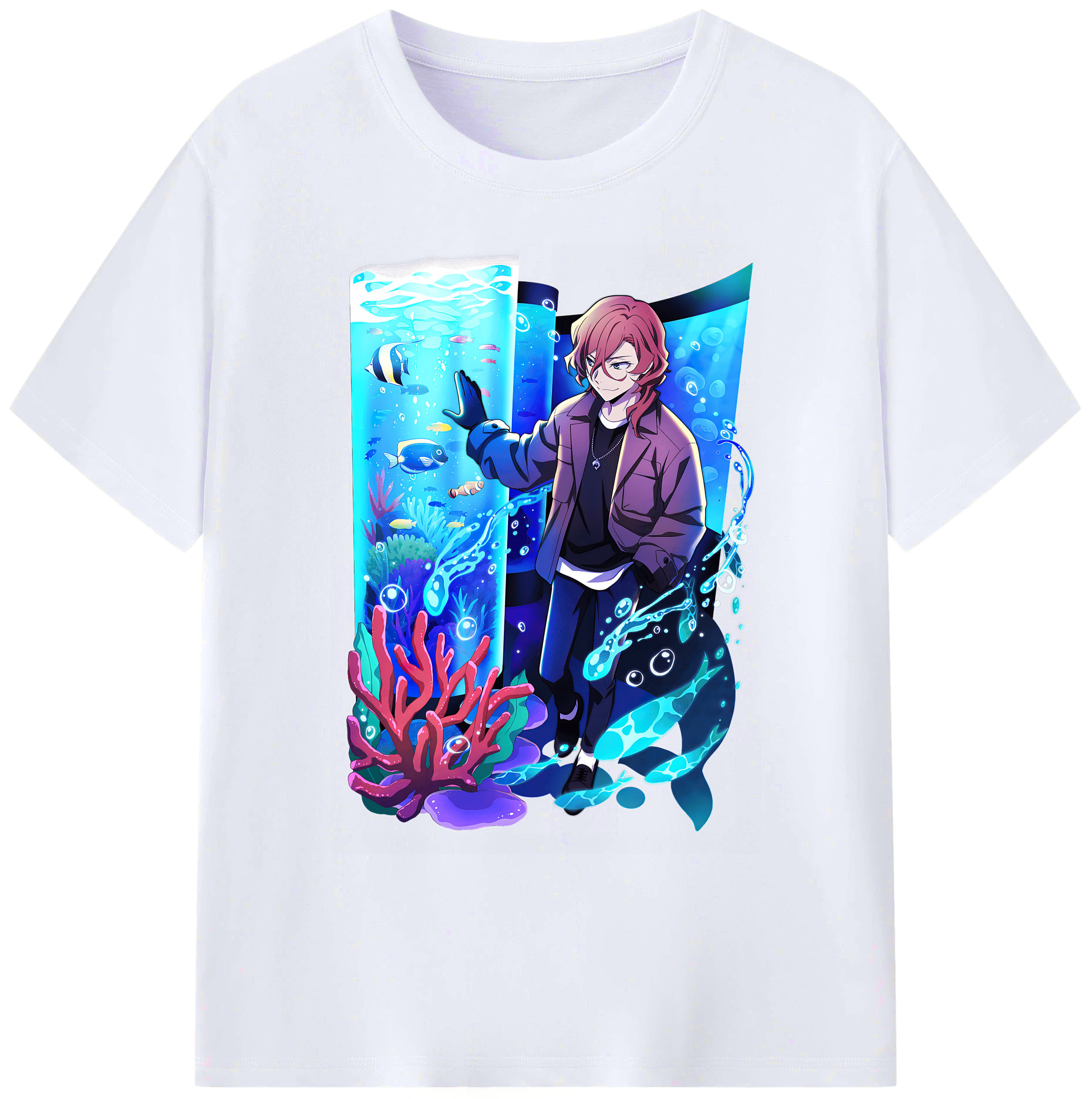 （画像用） 文豪ストレイドッグス Bungo Stray Dogs 綿100％ メンズ半袖Tシャツ｜肌触りやわらか＆通気性