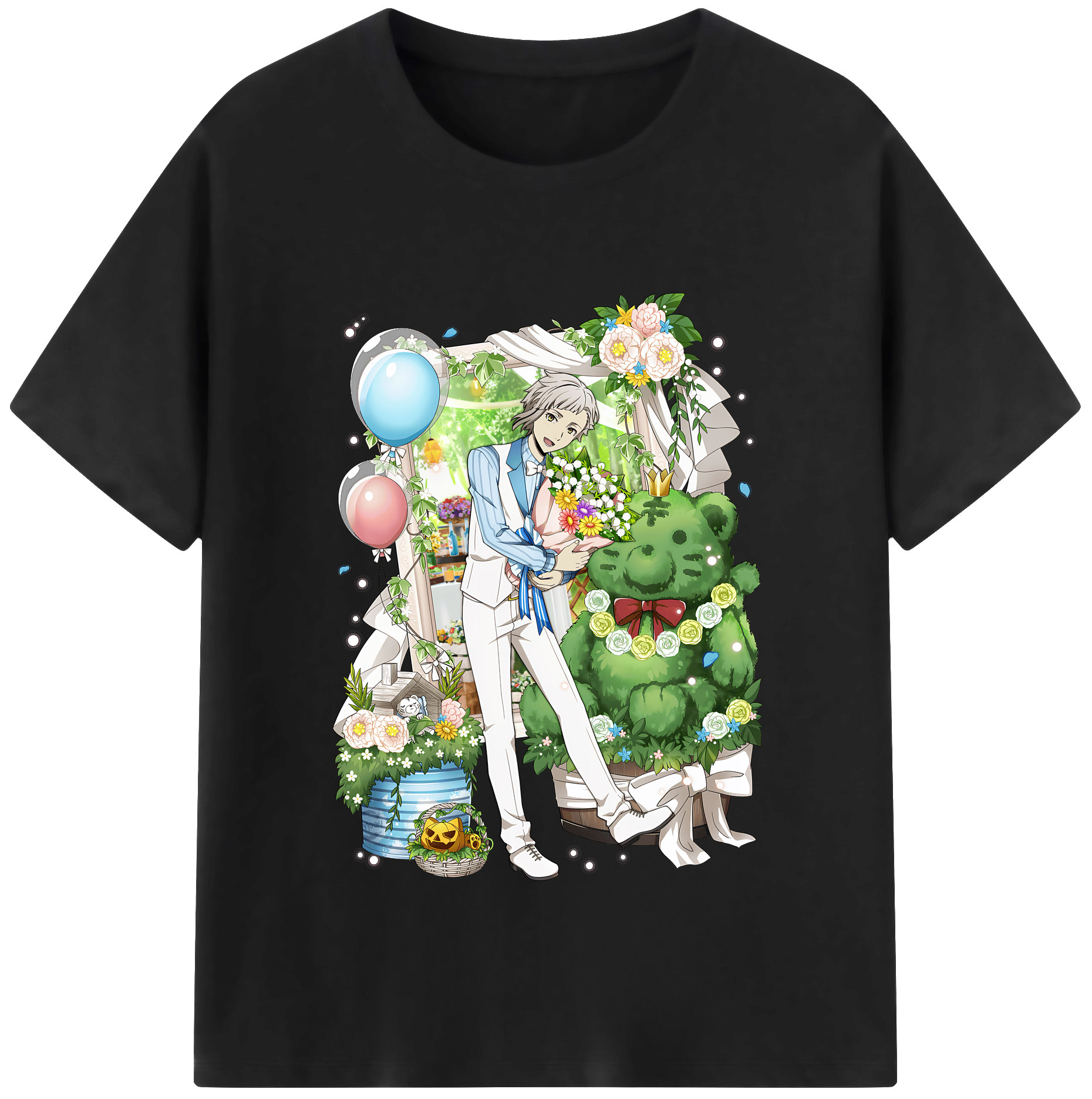 （画像用） 文豪ストレイドッグス Bungo Stray Dogs レディースカジュアルプリントTシャツ（綿100％）