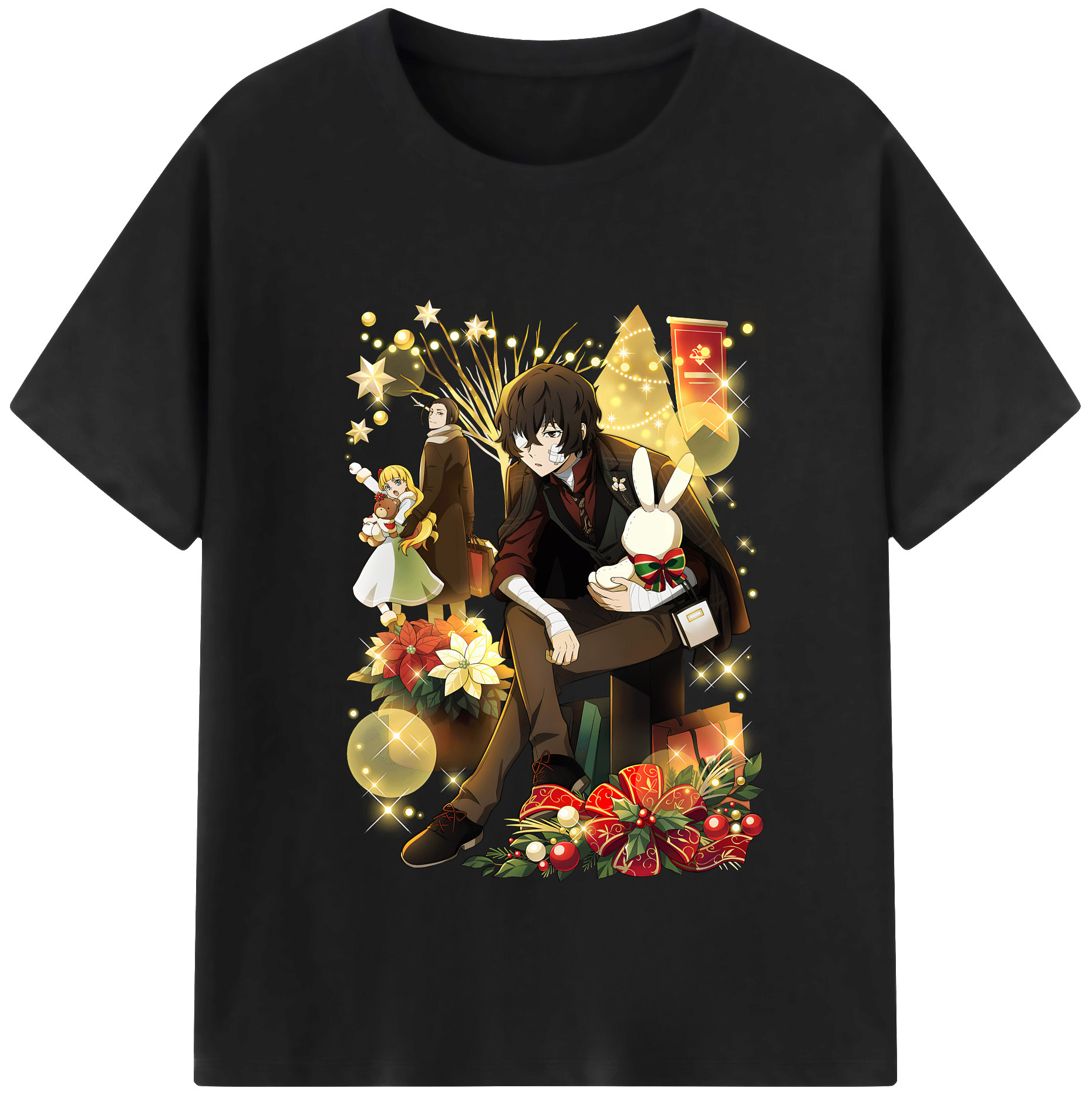 （画像用） 文豪ストレイドッグス Bungo Stray Dogs レディースカジュアルプリントTシャツ（綿100％）
