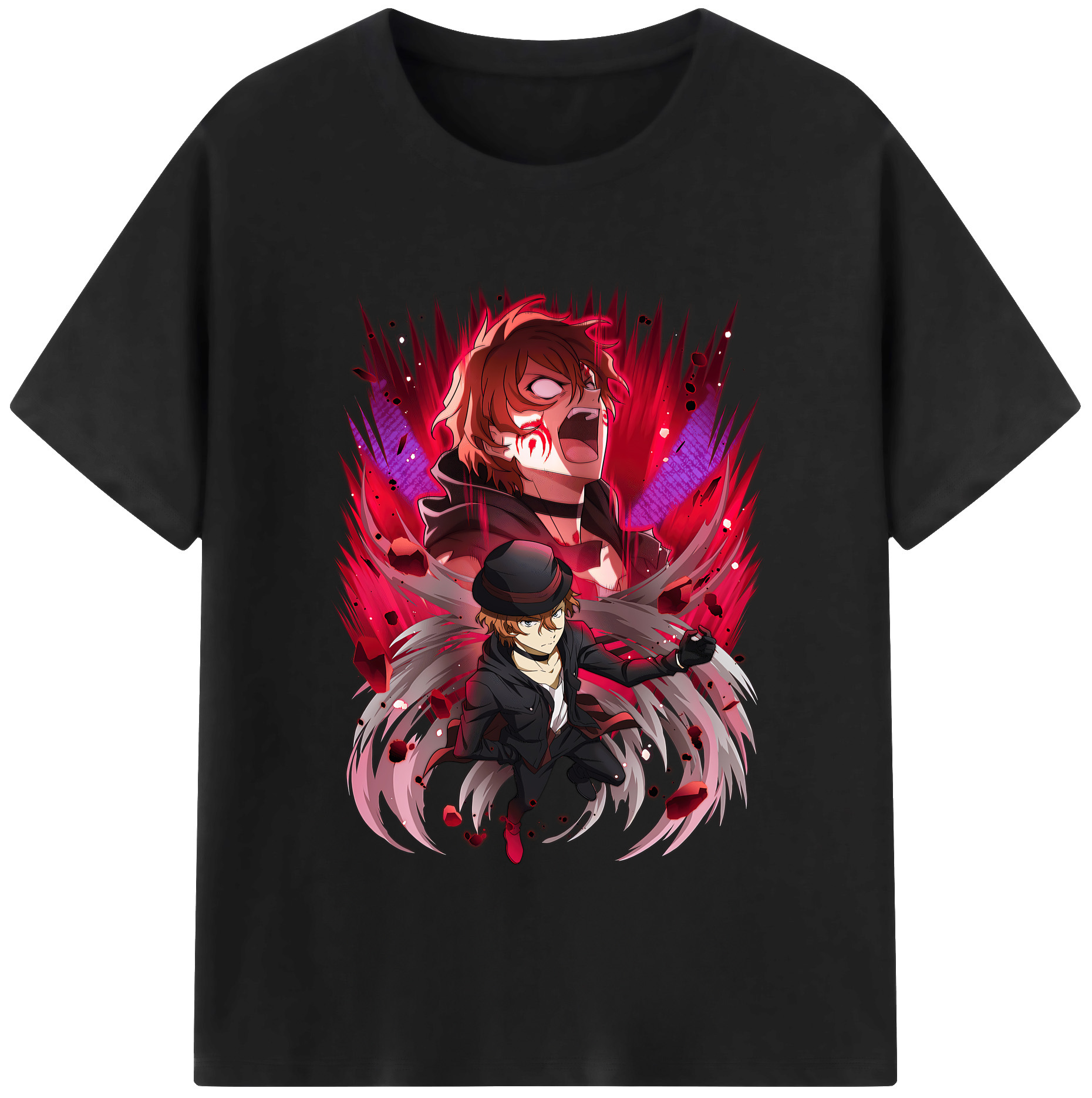 （画像用） 文豪ストレイドッグス Bungo Stray Dogs レディースカジュアルプリントTシャツ（綿100％）