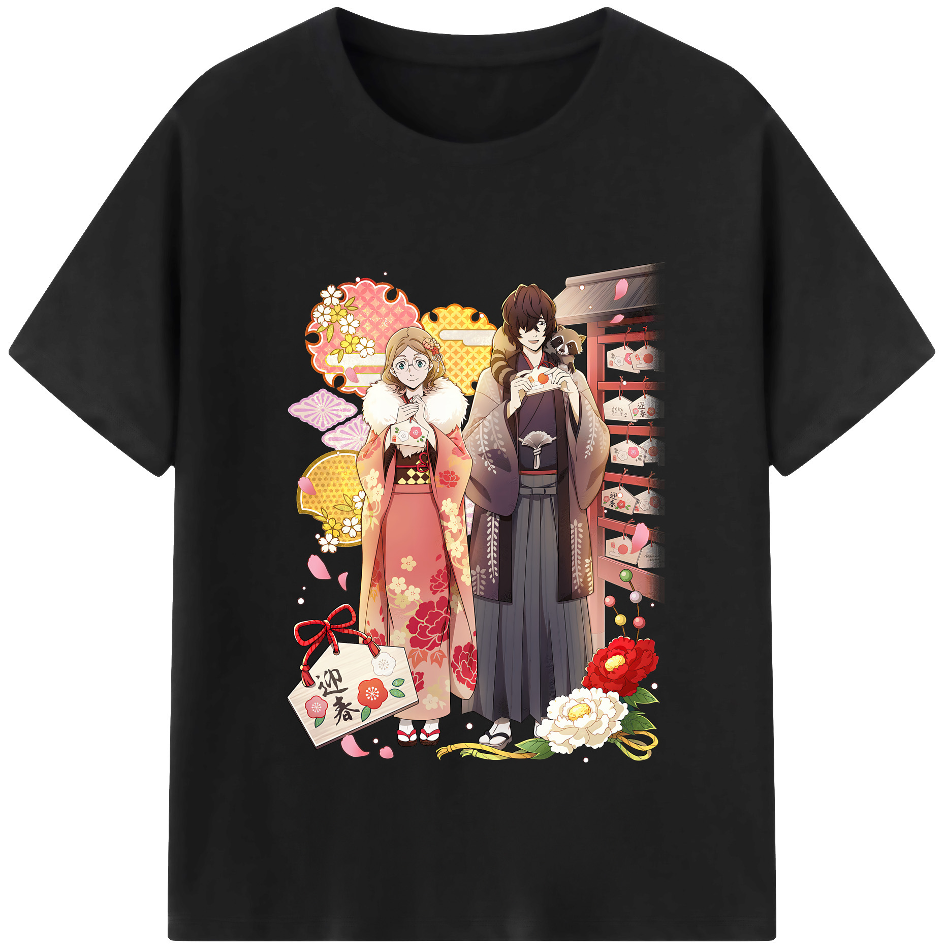 （画像用） 文豪ストレイドッグス Bungo Stray Dogs レディースカジュアルプリントTシャツ（綿100％）