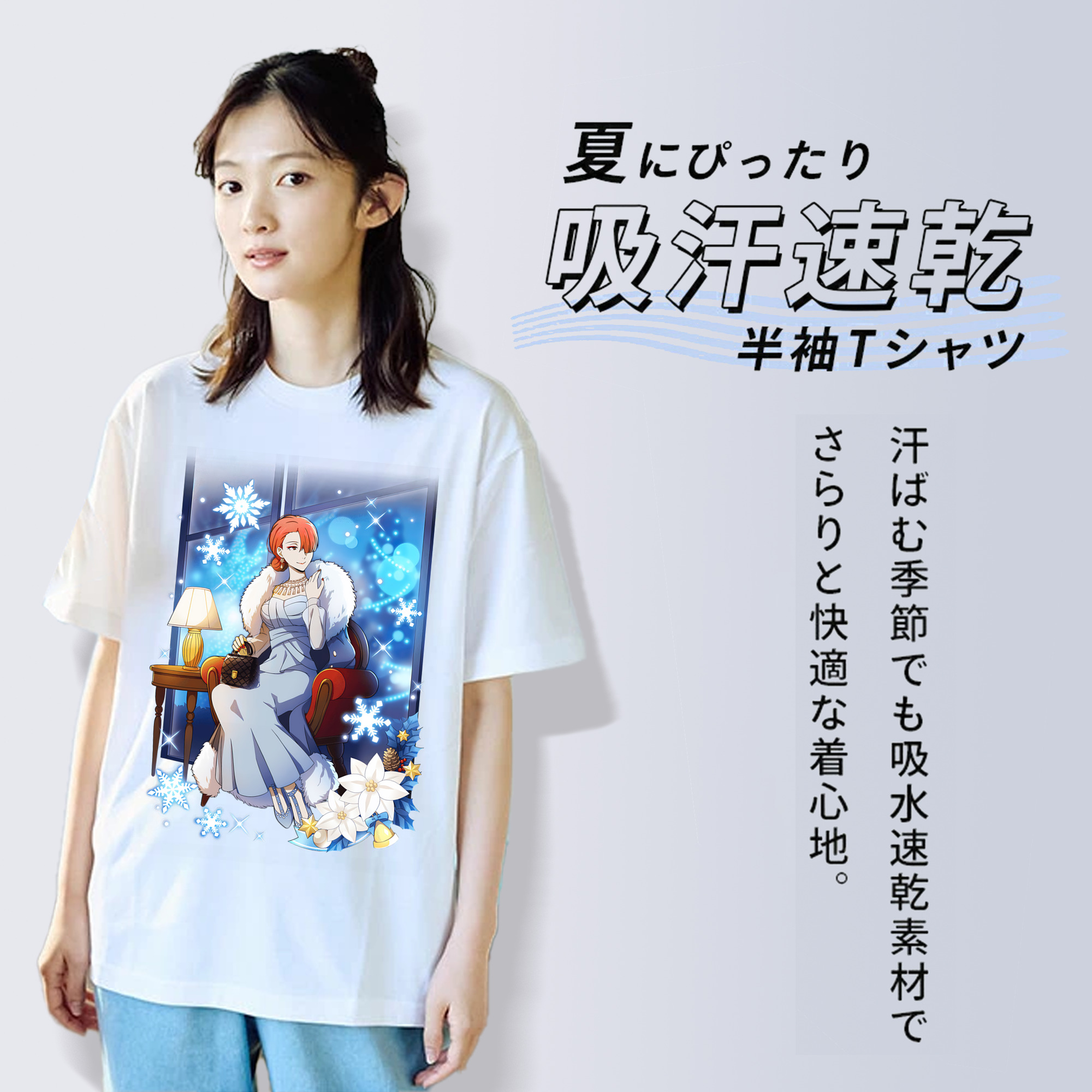 文豪ストレイドッグス Bungo Stray Dogs レディースカジュアルプリントTシャツ（綿100％）