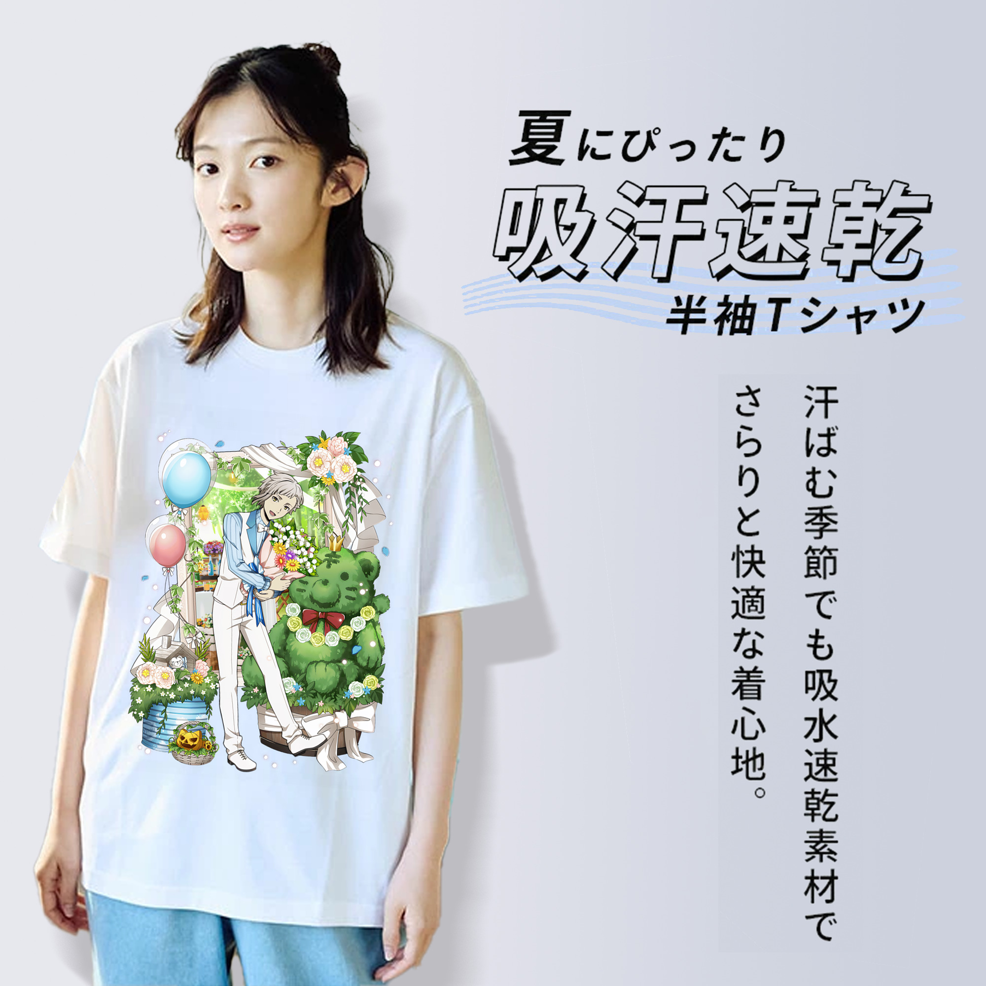 文豪ストレイドッグス Bungo Stray Dogs レディースカジュアルプリントTシャツ（綿100％）