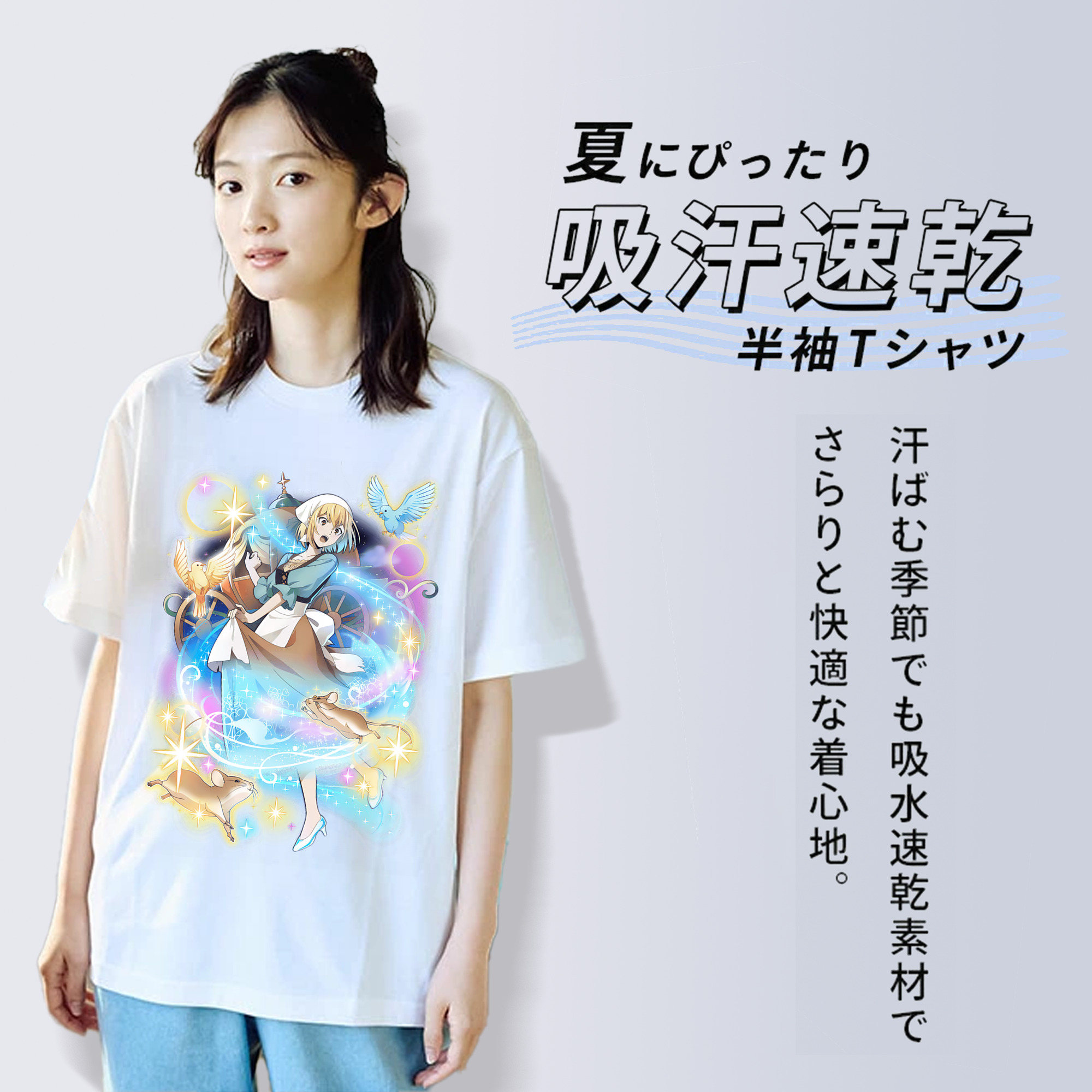 文豪ストレイドッグス Bungo Stray Dogs レディースカジュアルプリントTシャツ（綿100％）