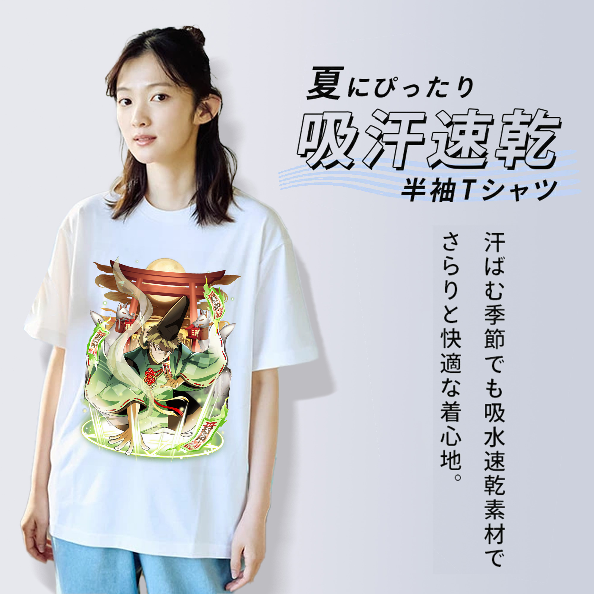 文豪ストレイドッグス Bungo Stray Dogs レディースカジュアルプリントTシャツ（綿100％）