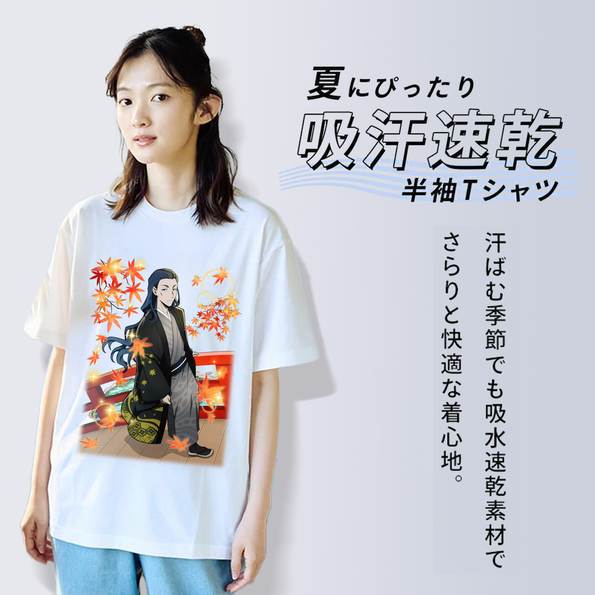 文豪ストレイドッグス Bungo Stray Dogs レディースカジュアルプリントTシャツ（綿100％）