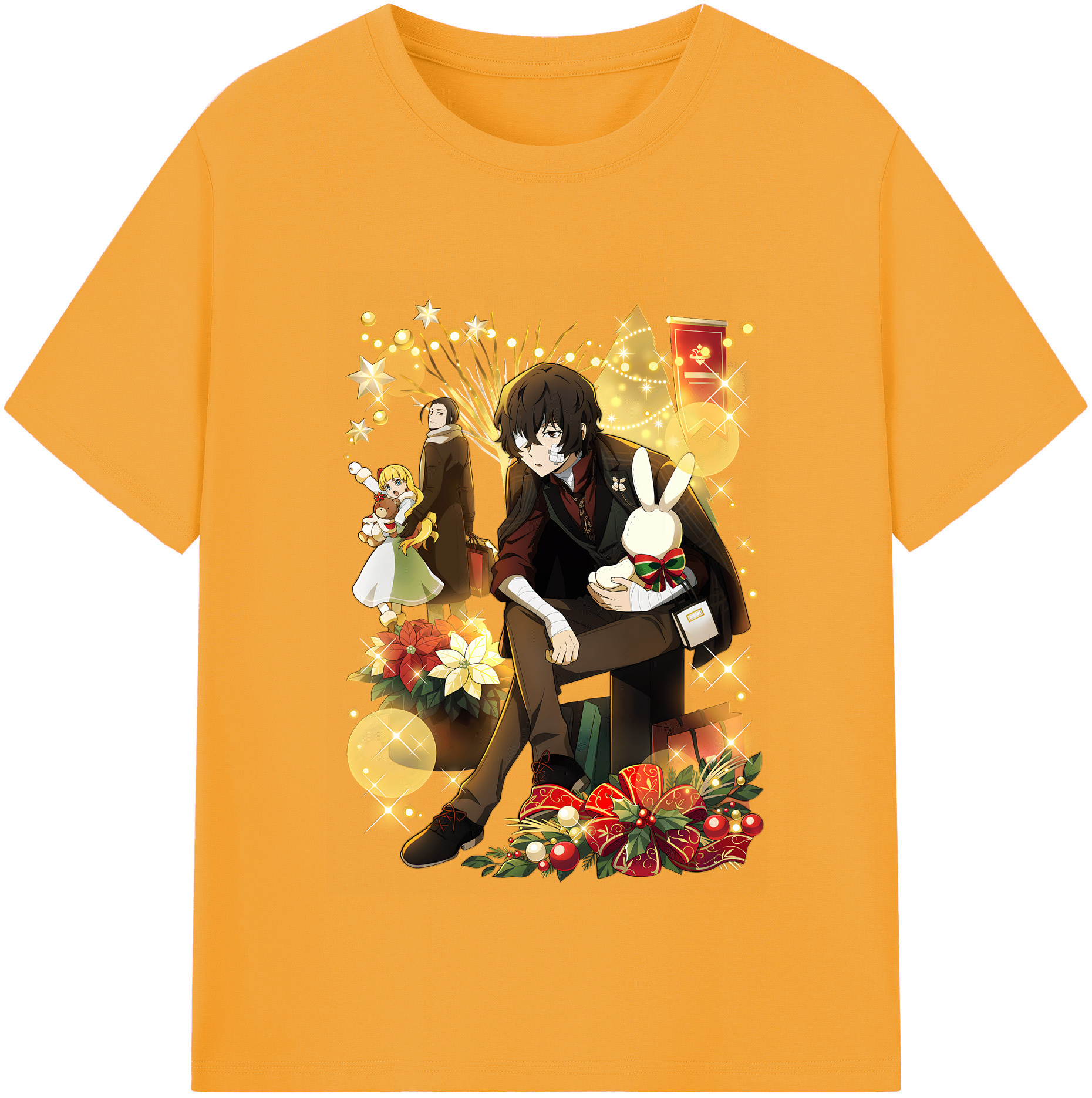 （画像用） 文豪ストレイドッグス Bungo Stray Dogs レディースカジュアルプリントTシャツ（綿100％）
