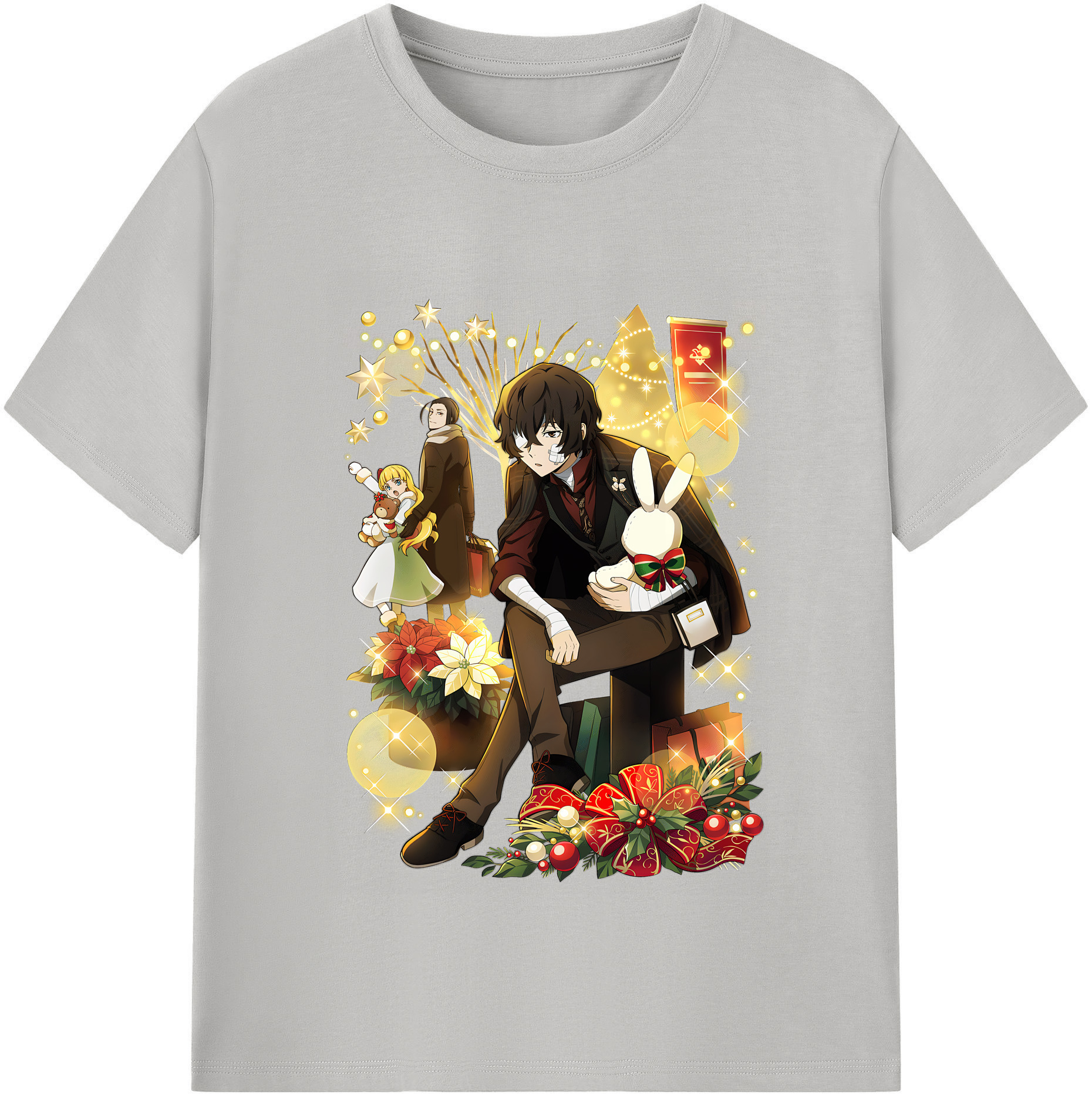 （画像用） 文豪ストレイドッグス Bungo Stray Dogs レディースカジュアルプリントTシャツ（綿100％）