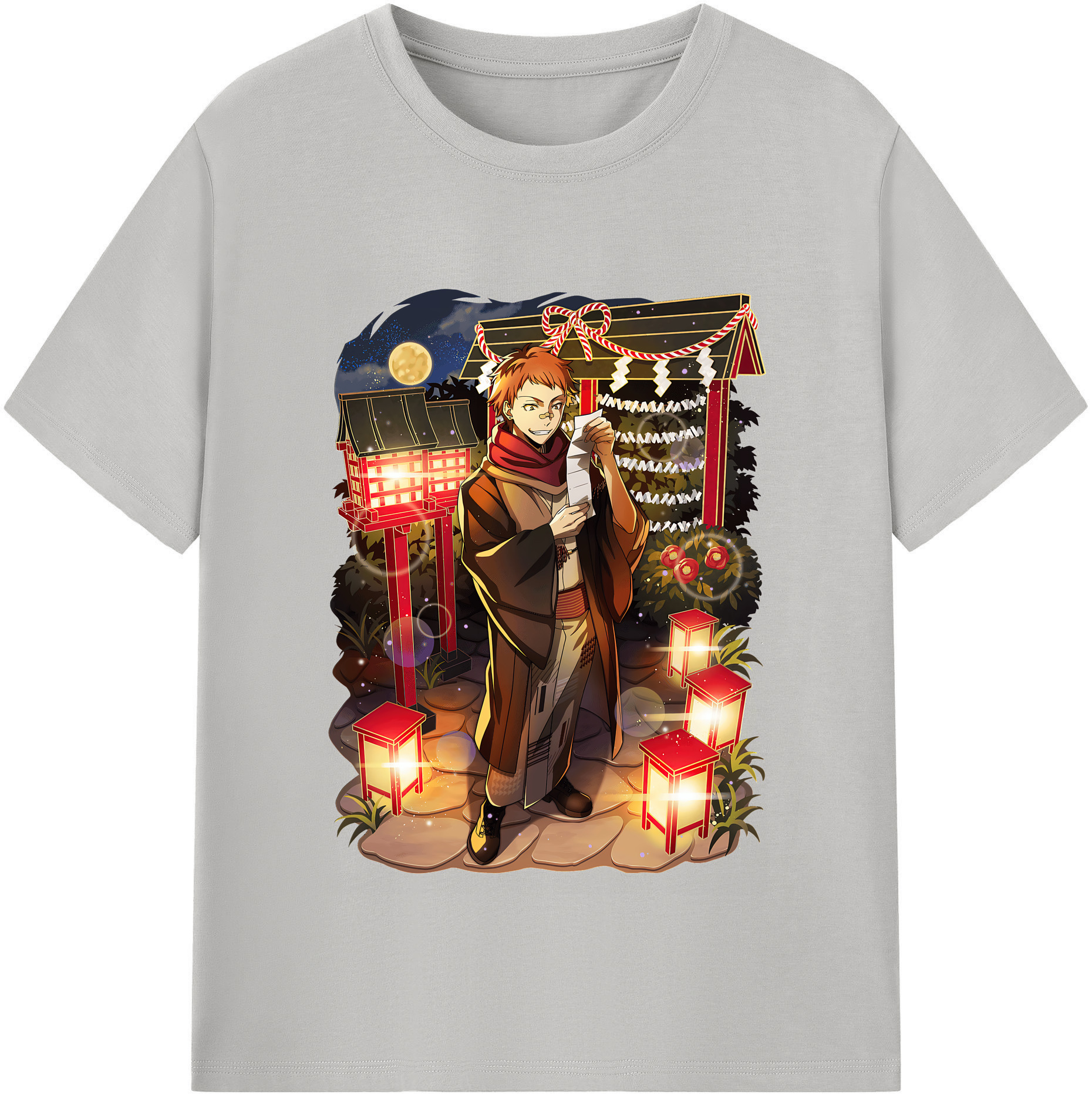 （画像用） 文豪ストレイドッグス Bungo Stray Dogs レディースカジュアルプリントTシャツ（綿100％）