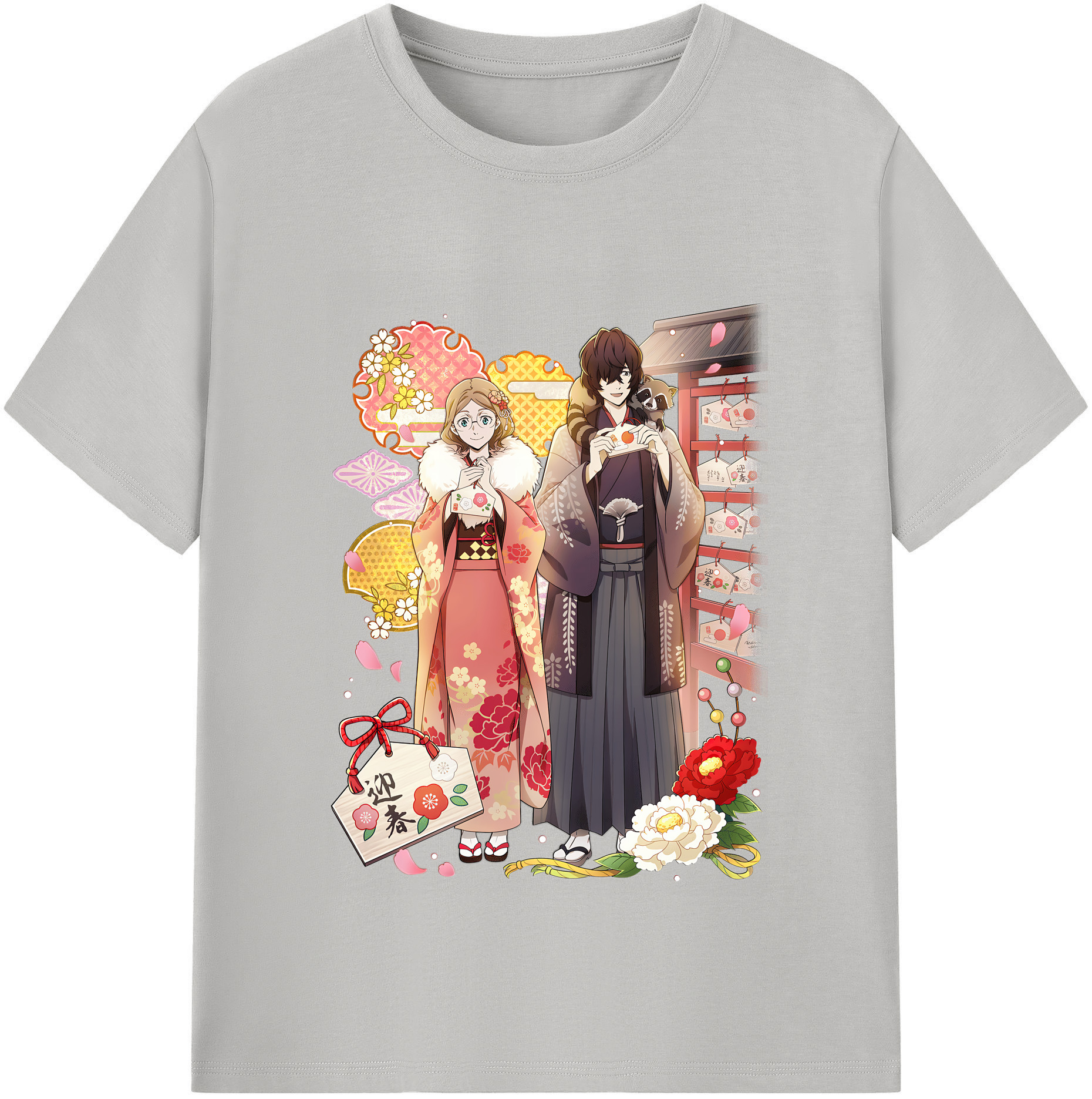 （画像用） 文豪ストレイドッグス Bungo Stray Dogs レディースカジュアルプリントTシャツ（綿100％）