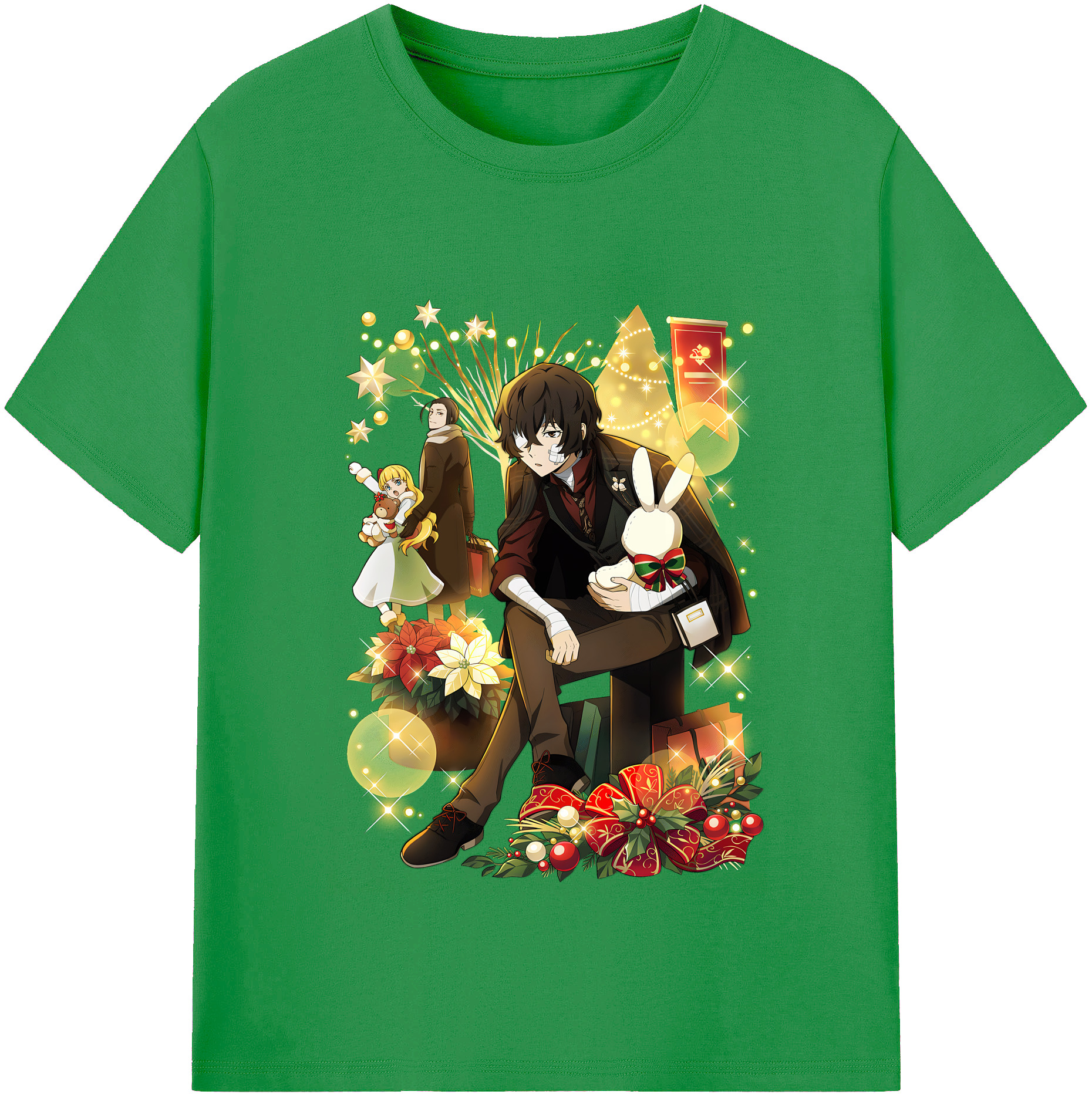 （画像用） 文豪ストレイドッグス Bungo Stray Dogs レディースカジュアルプリントTシャツ（綿100％）