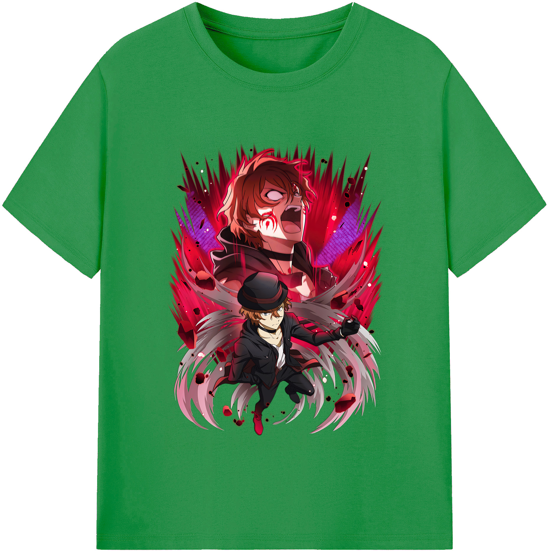 （画像用） 文豪ストレイドッグス Bungo Stray Dogs レディースカジュアルプリントTシャツ（綿100％）