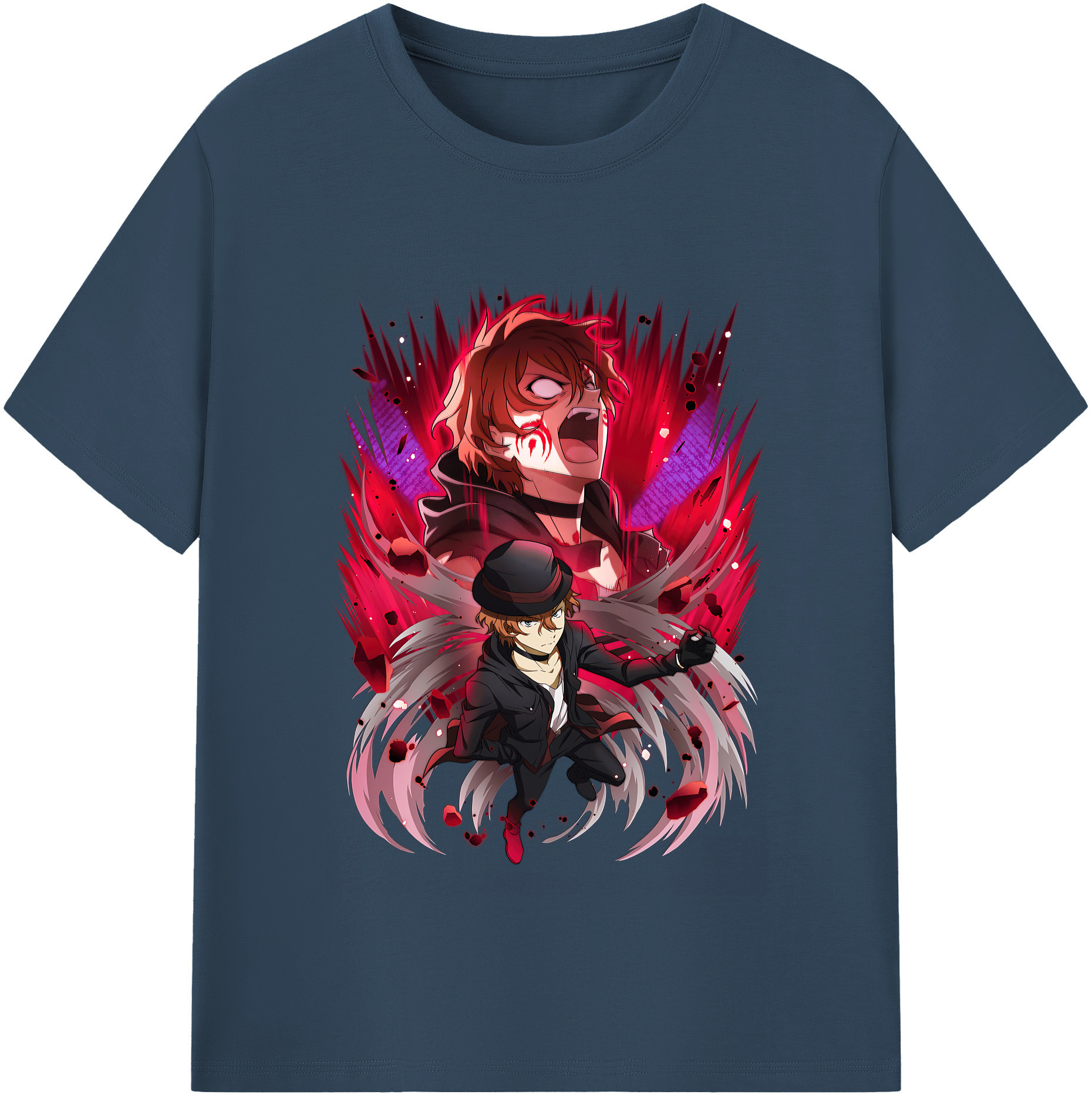 （画像用） 文豪ストレイドッグス Bungo Stray Dogs レディースカジュアルプリントTシャツ（綿100％）