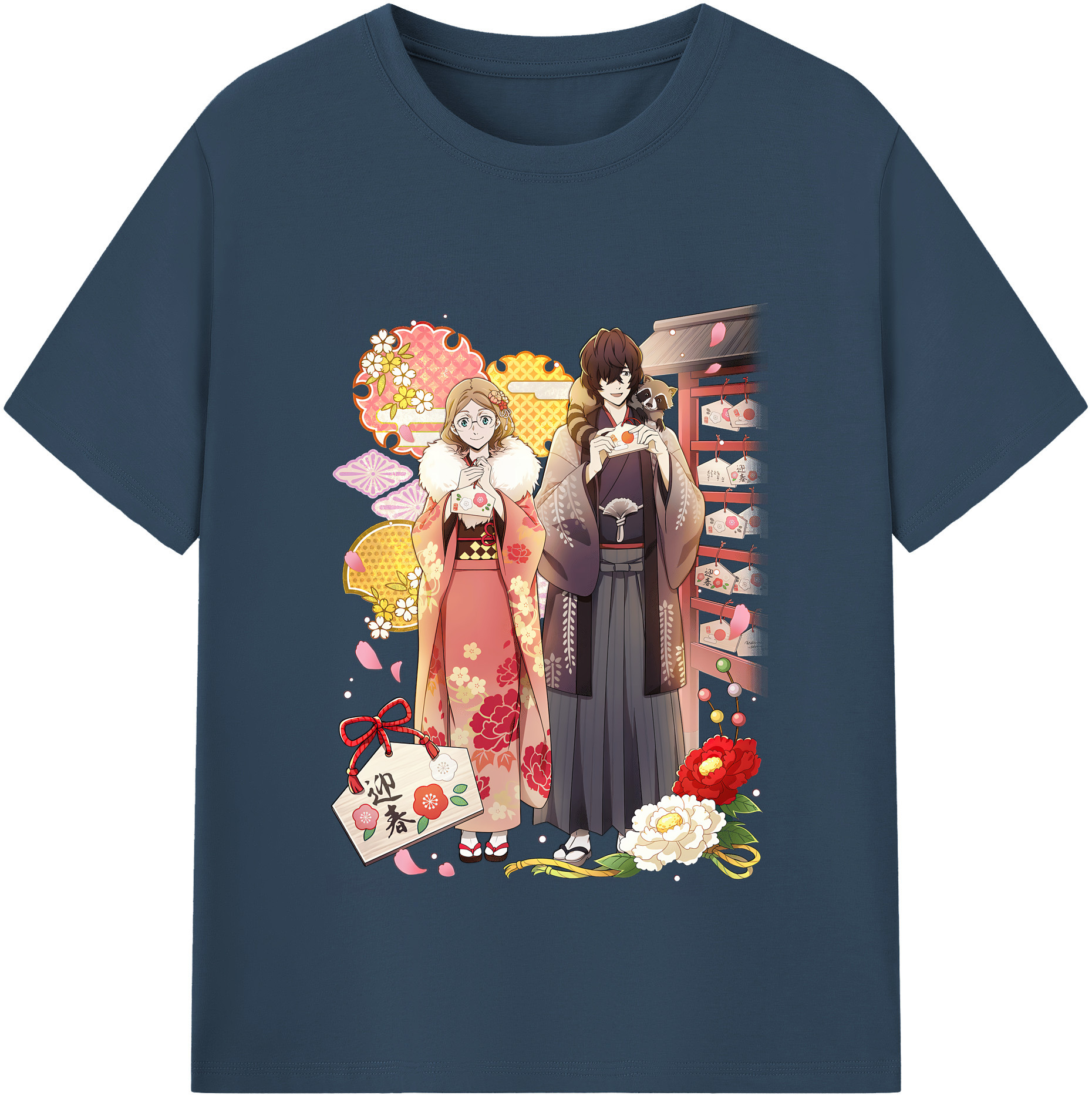 （画像用） 文豪ストレイドッグス Bungo Stray Dogs レディースカジュアルプリントTシャツ（綿100％）