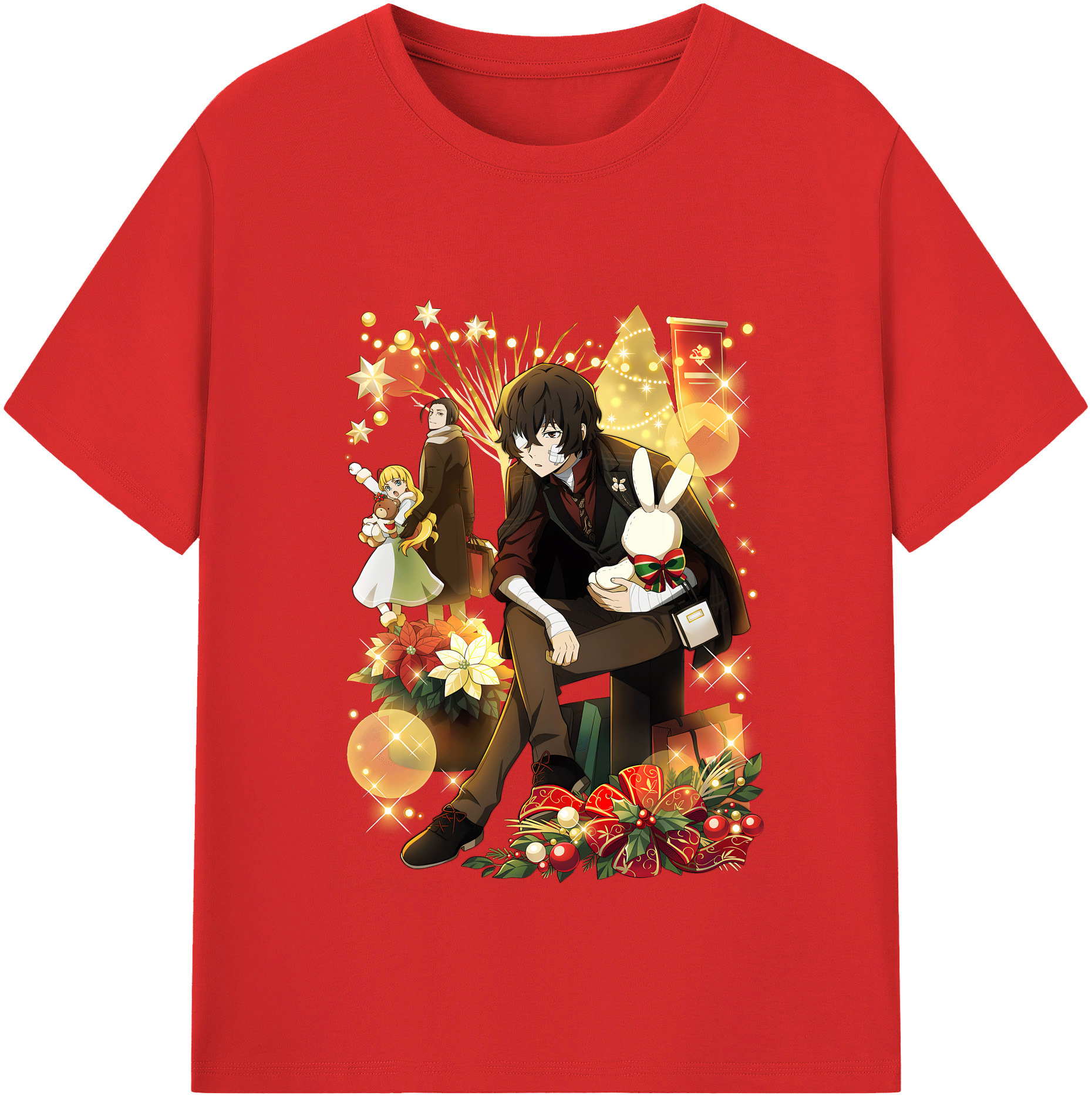 （画像用） 文豪ストレイドッグス Bungo Stray Dogs レディースカジュアルプリントTシャツ（綿100％）