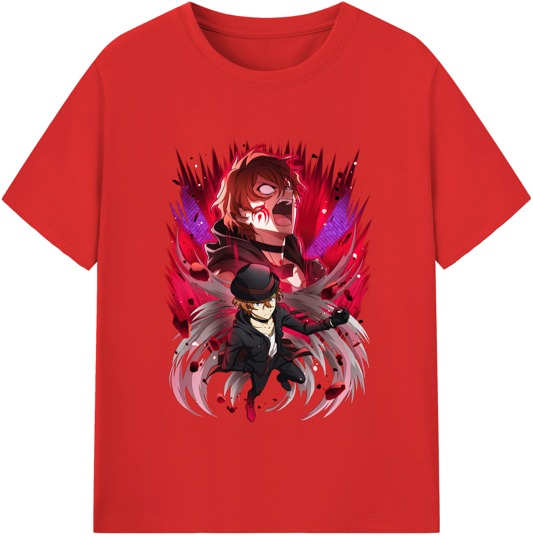 （画像用） 文豪ストレイドッグス Bungo Stray Dogs レディースカジュアルプリントTシャツ（綿100％）