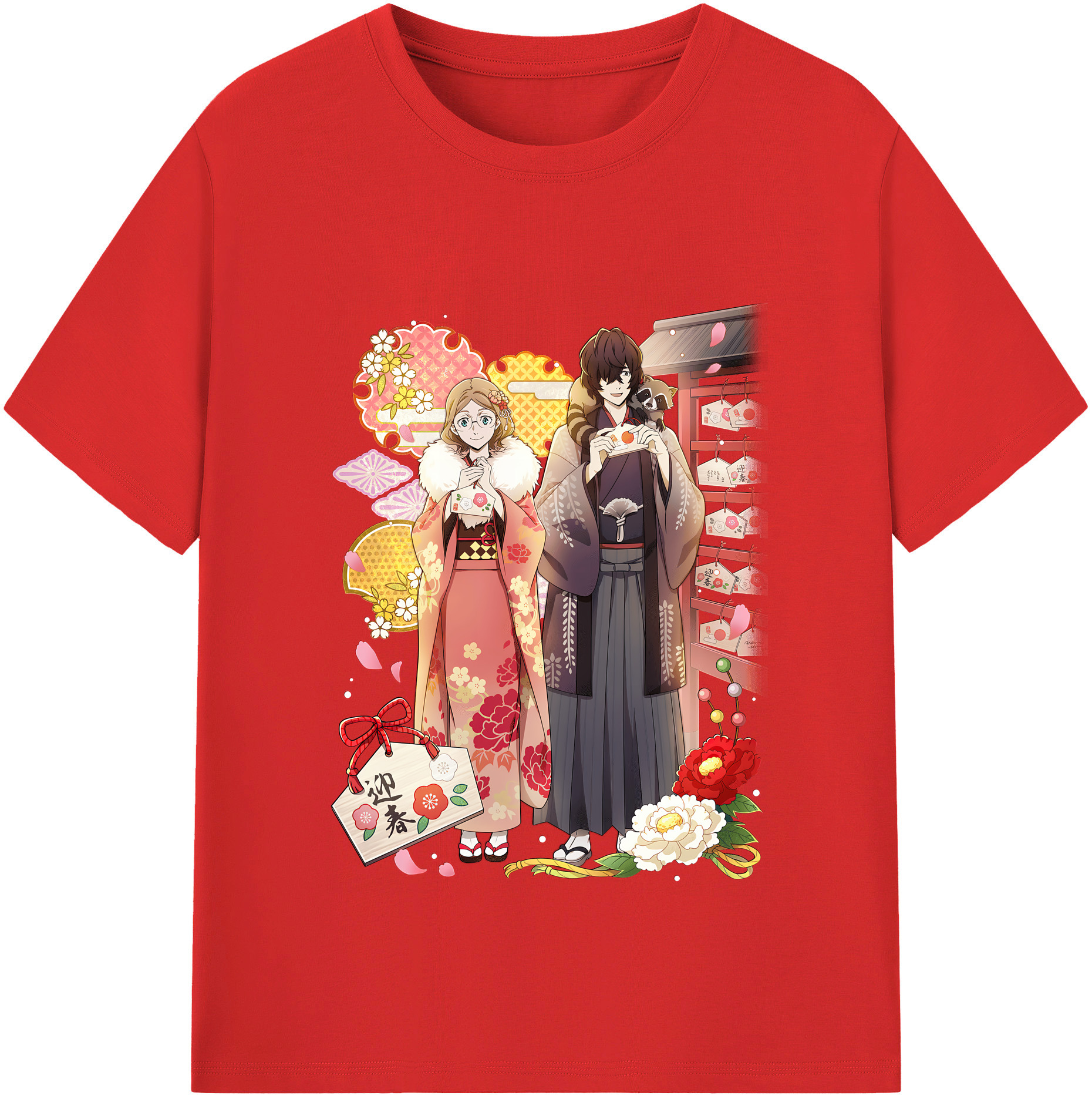 （画像用） 文豪ストレイドッグス Bungo Stray Dogs レディースカジュアルプリントTシャツ（綿100％）