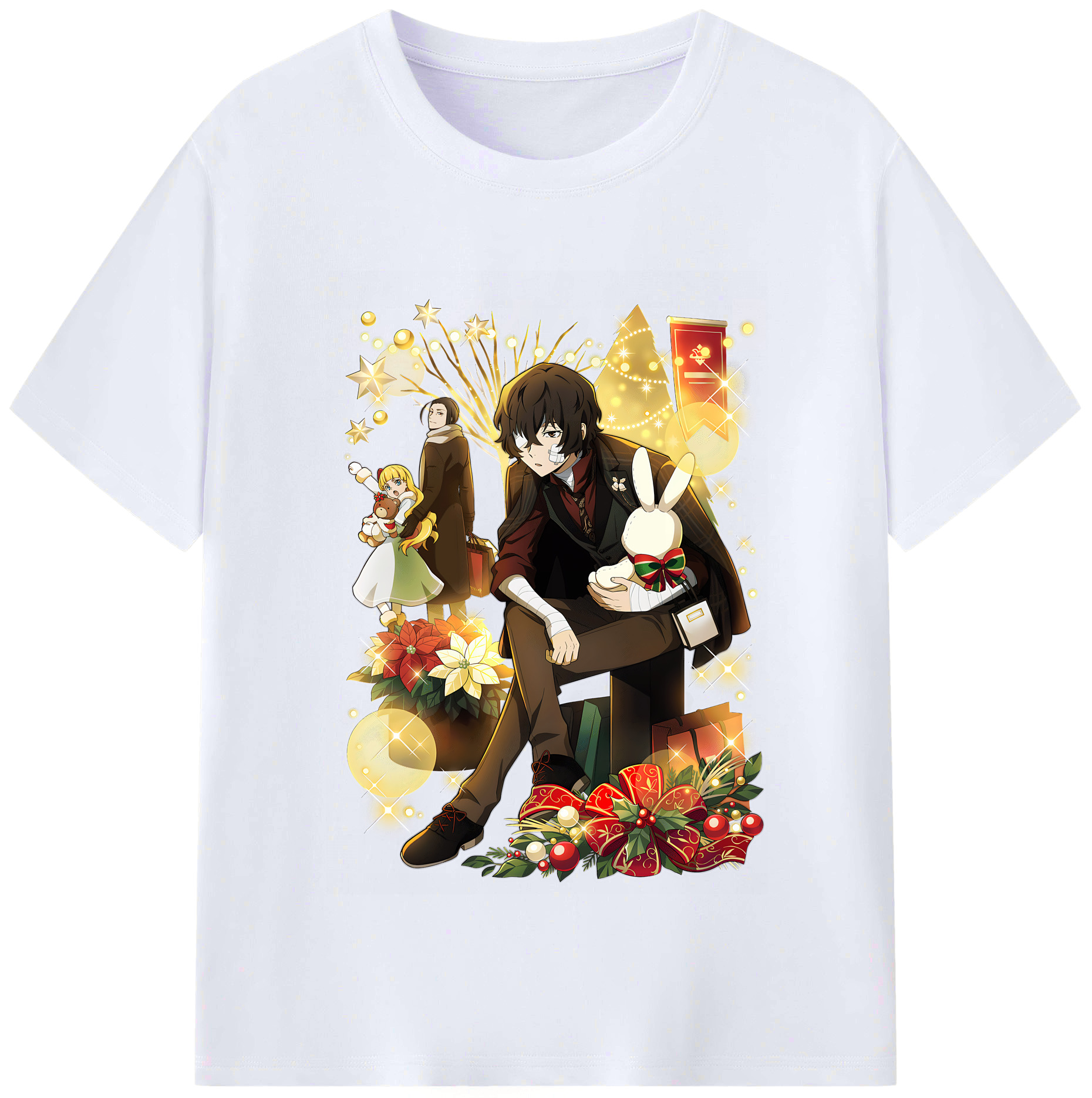 （画像用） 文豪ストレイドッグス Bungo Stray Dogs レディースカジュアルプリントTシャツ（綿100％）