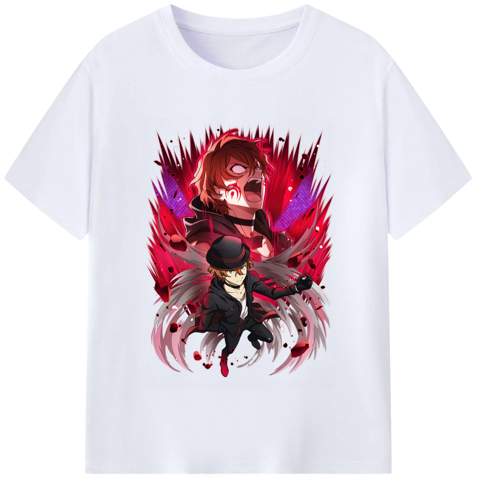 （画像用） 文豪ストレイドッグス Bungo Stray Dogs レディースカジュアルプリントTシャツ（綿100％）