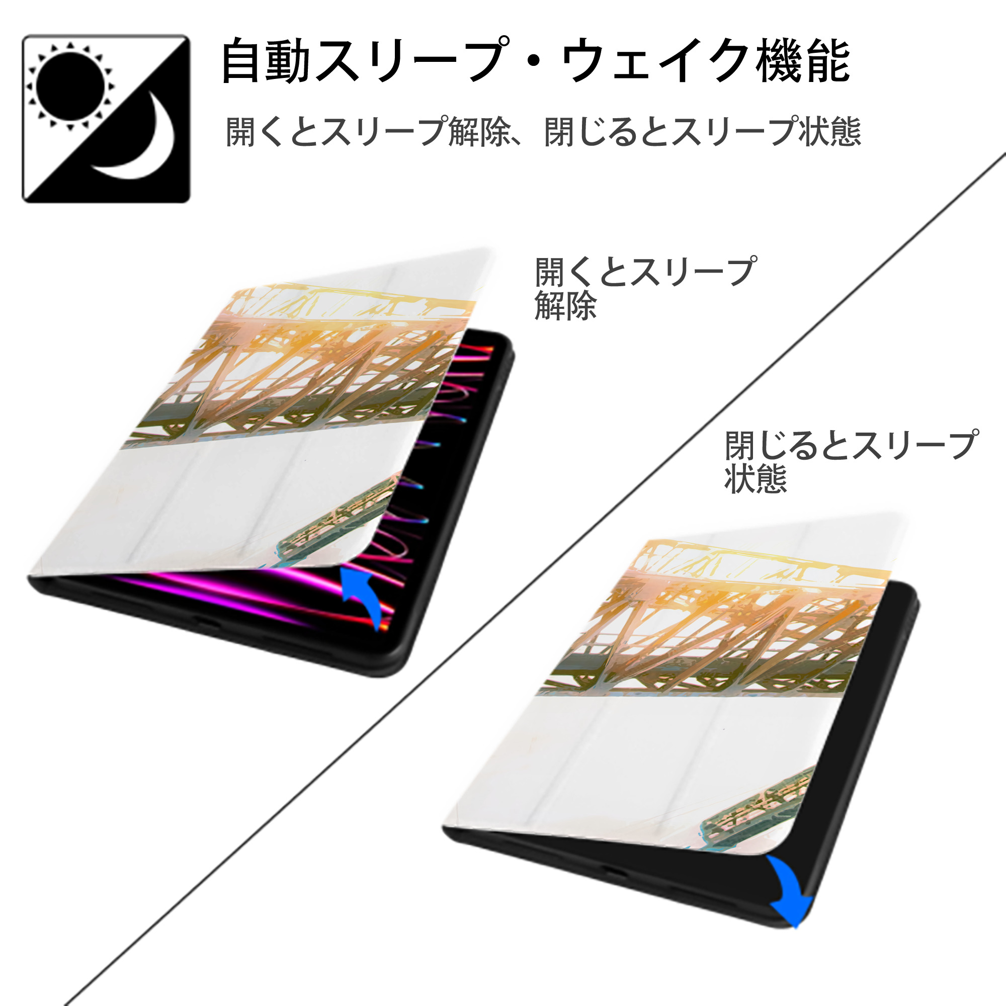 文豪ストレイドッグス Bungo Stray Dogs IPad ケース ブック型 PUレザー TPU 耐衝撃 軽量 薄型 ペン収納なし 全面保護 IPad 各モデル対応